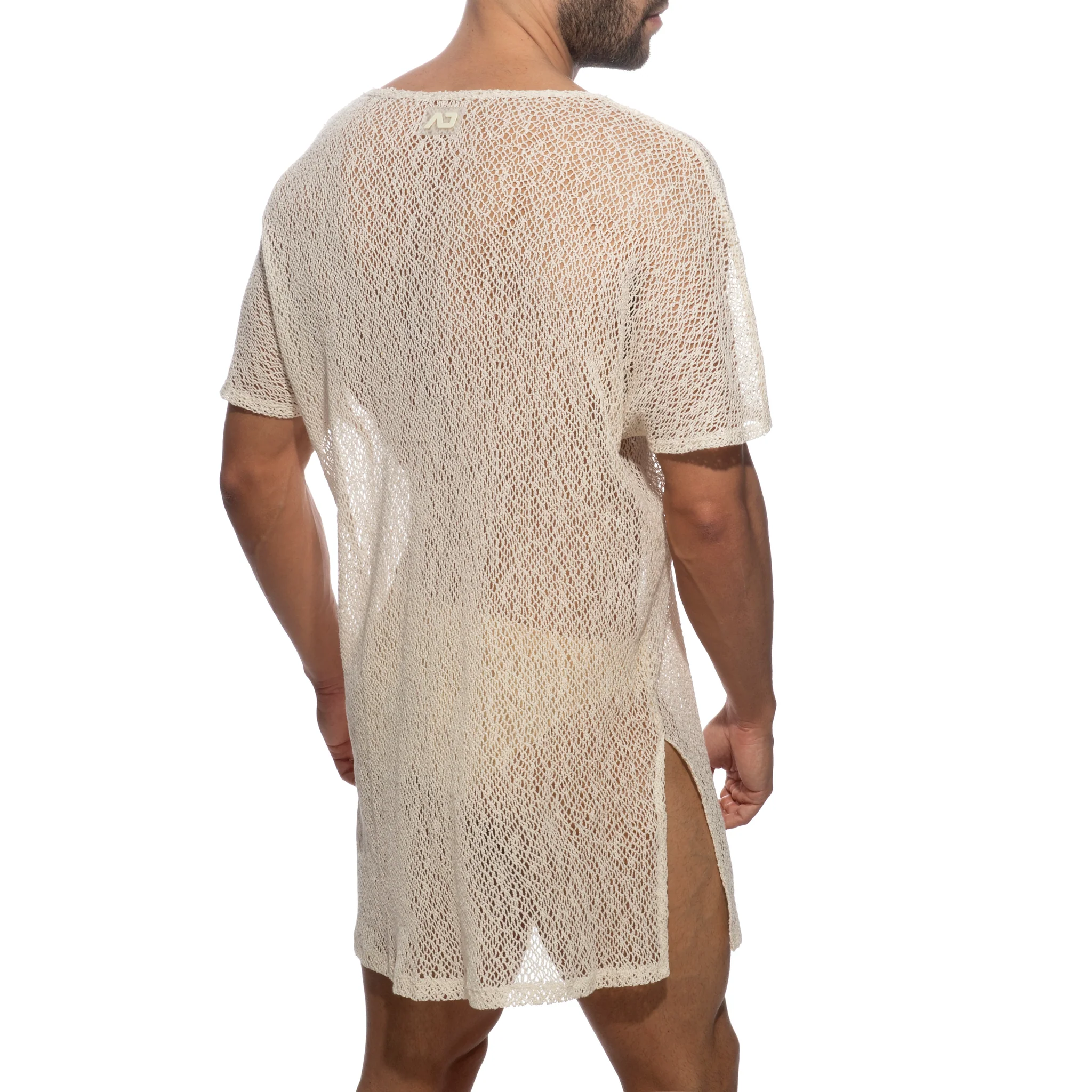 Addicted Eco Chique Knit Dress Ivory AD1267 - Image 3