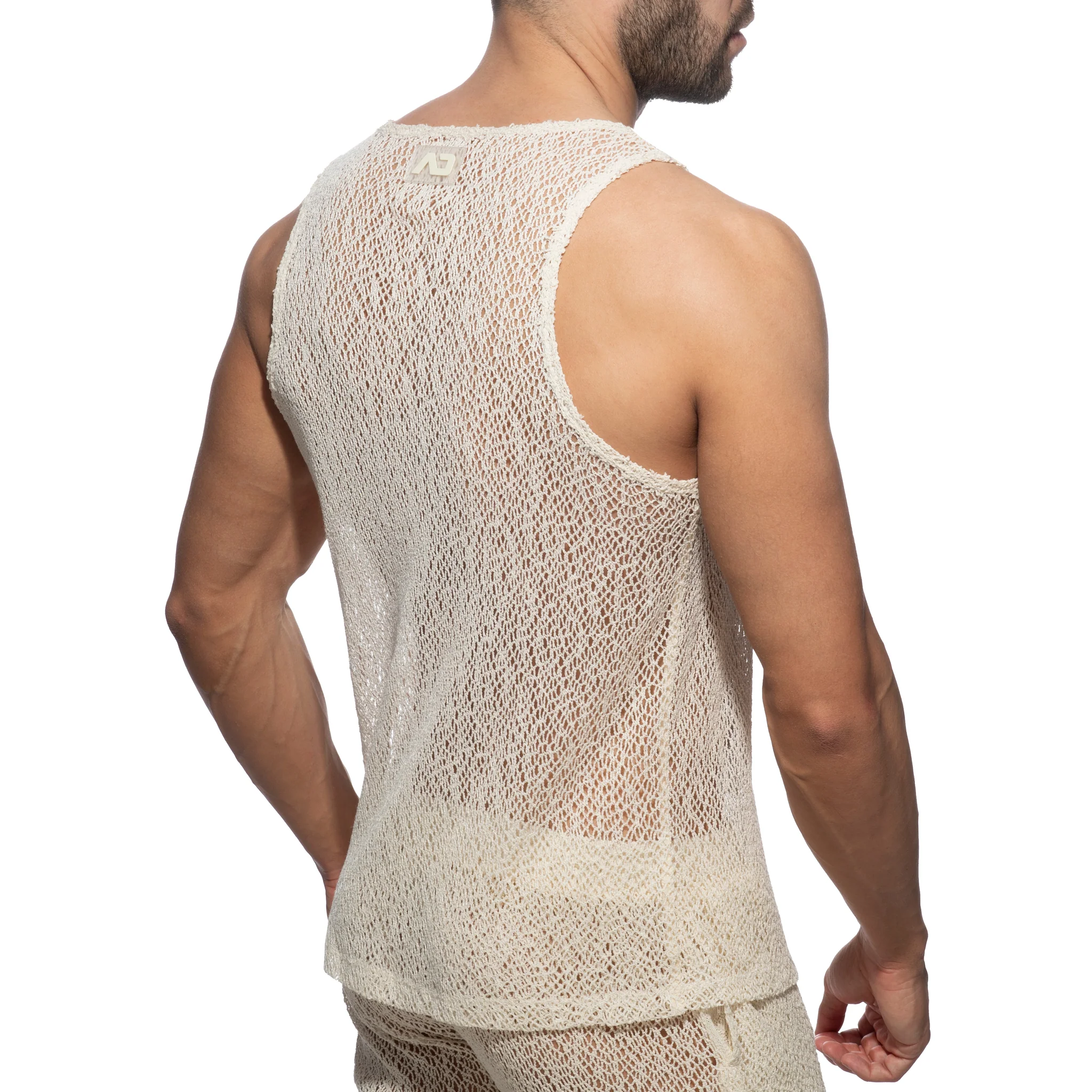 Addicted Eco Chique Knit Tank Top Ivory AD1266 - Image 3
