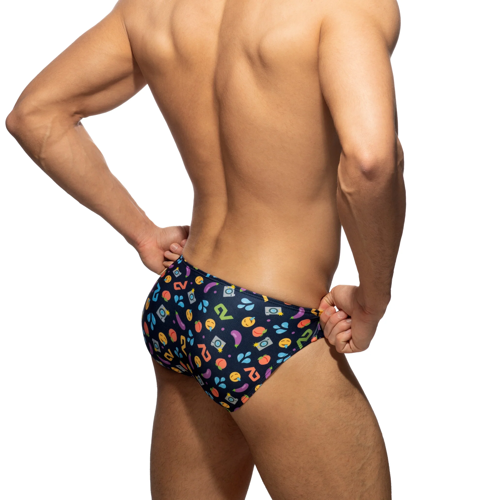 Addicted Emoji Bikini Brief Navy AD1226 - Image 3