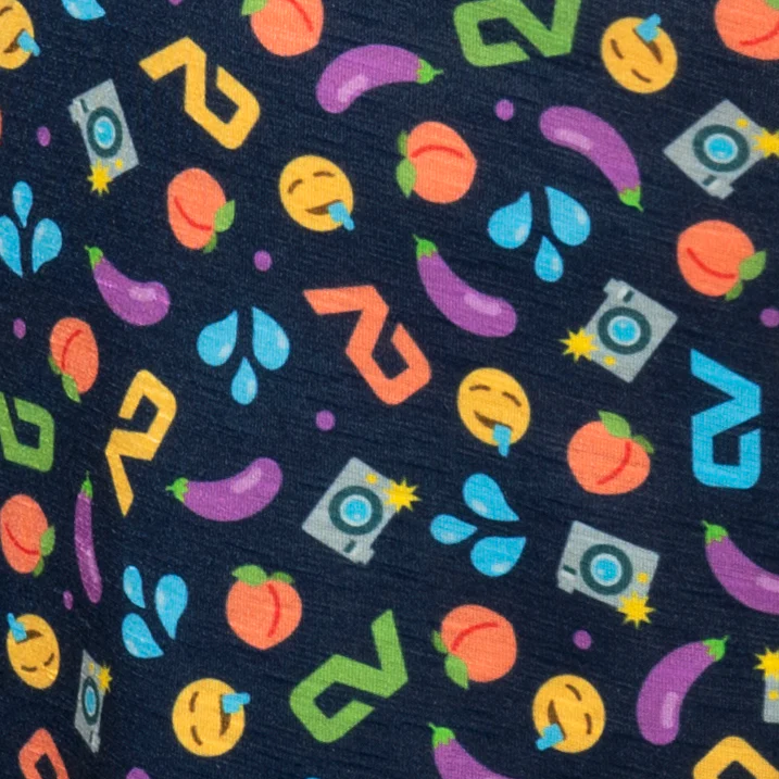 Addicted Emoji Shirt Navy AD1239 - Image 4