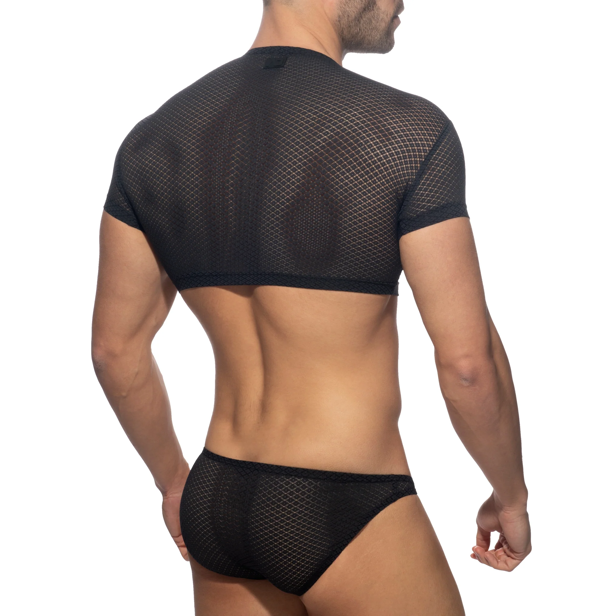 Addicted Fantasy Diamond Crop Top Black AD1082 - Image 3