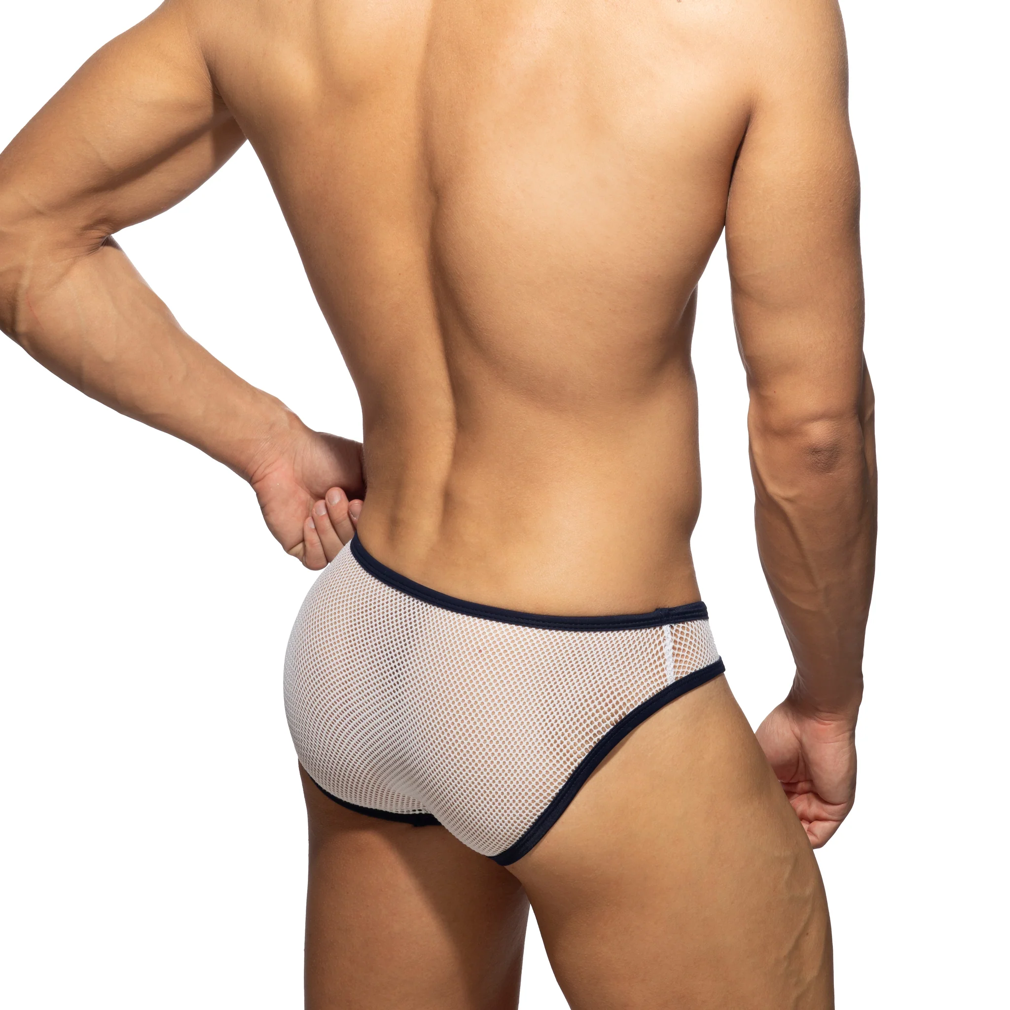 Addicted Fever Mesh Bikini Brief White AD1332 - Image 3