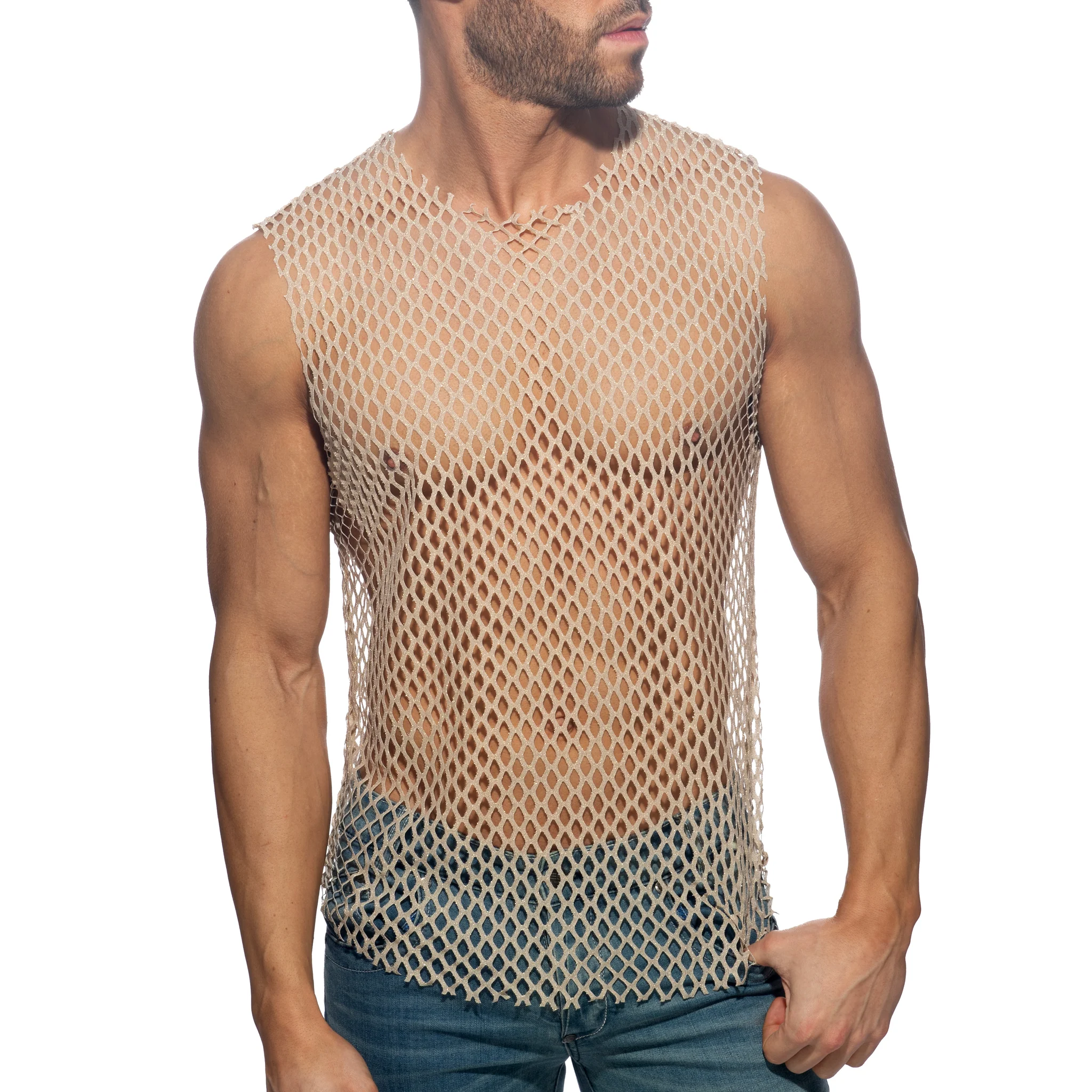 Addicted Flamboyant Tank Top Beige ADP11 - Image 2