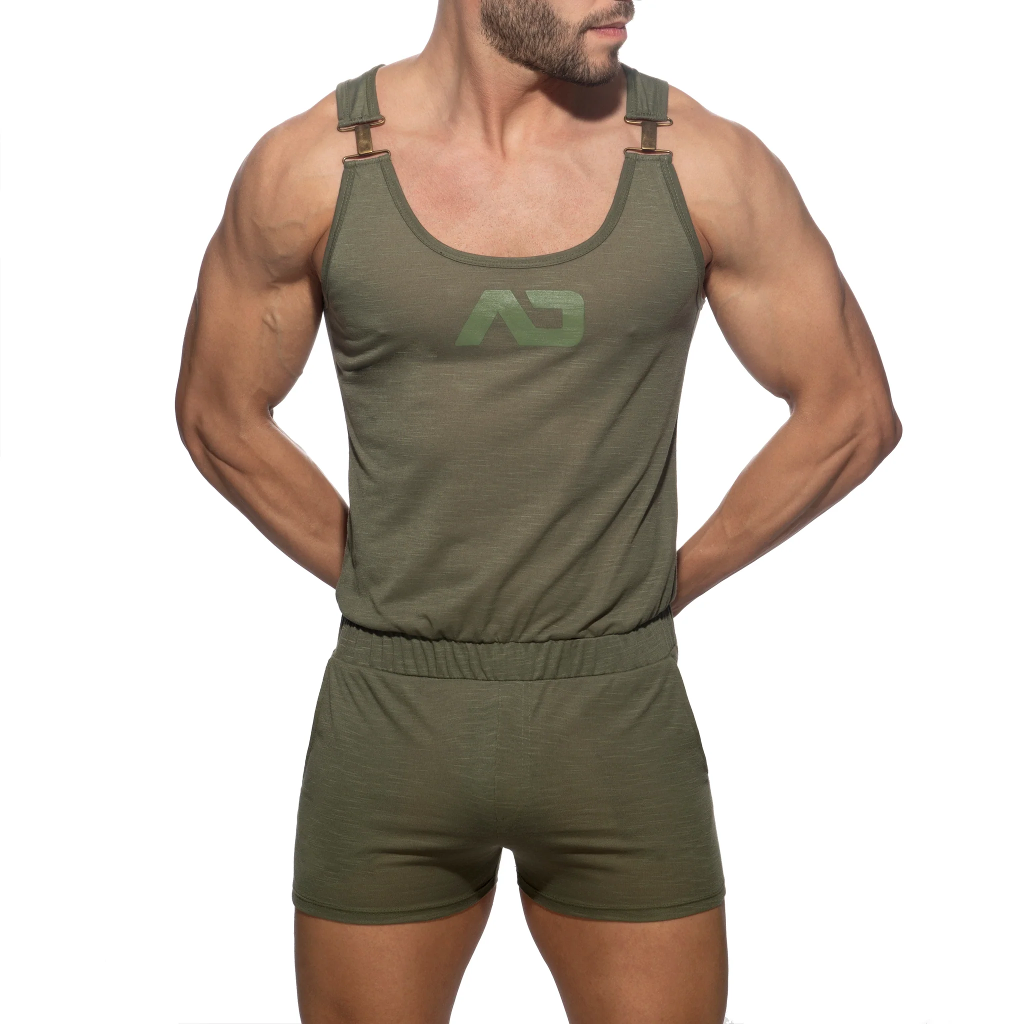 Addicted Flame AD Overalls Khaki AD1107 - Image 2