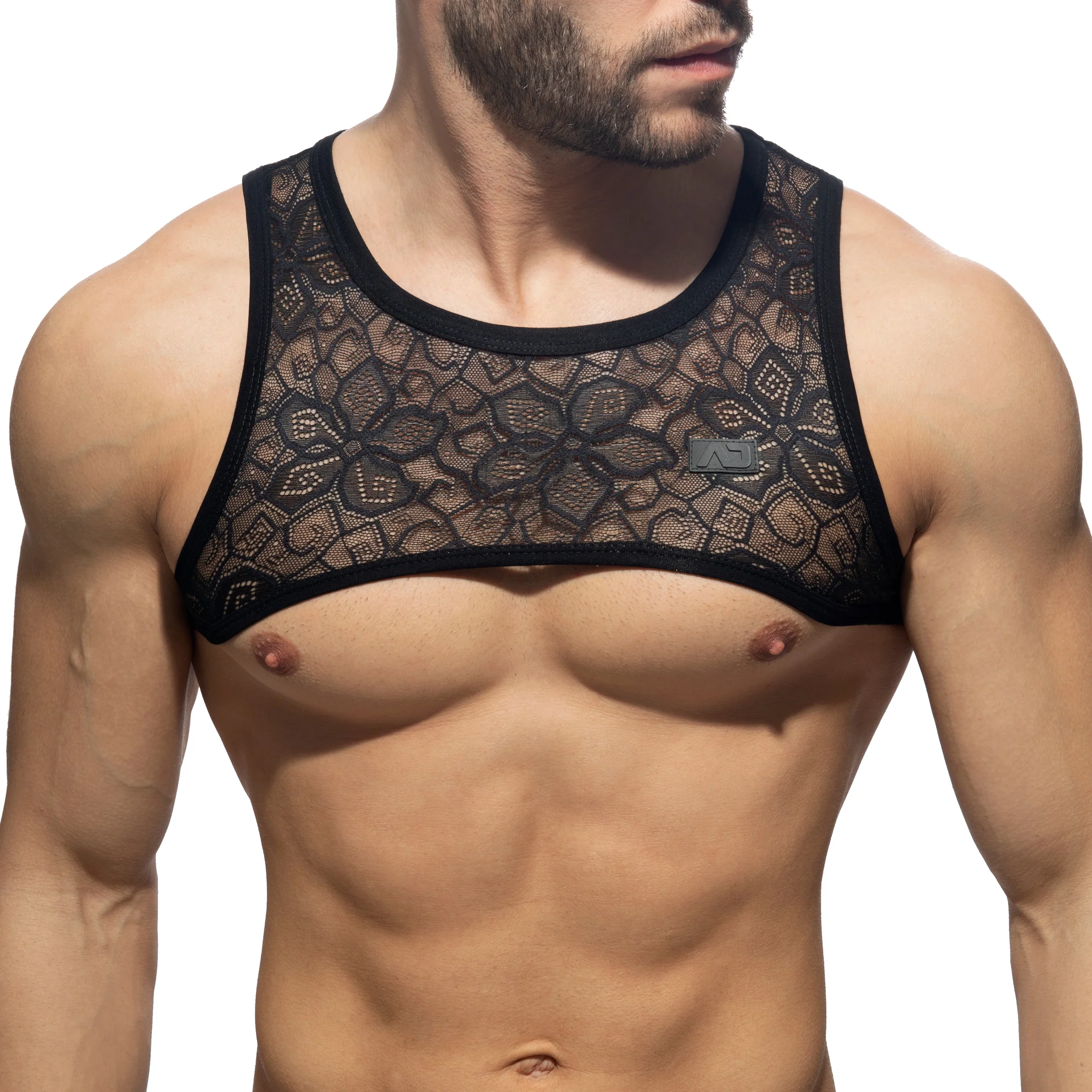 Addicted Flowery Lace Harness Black AD1173 - Image 2