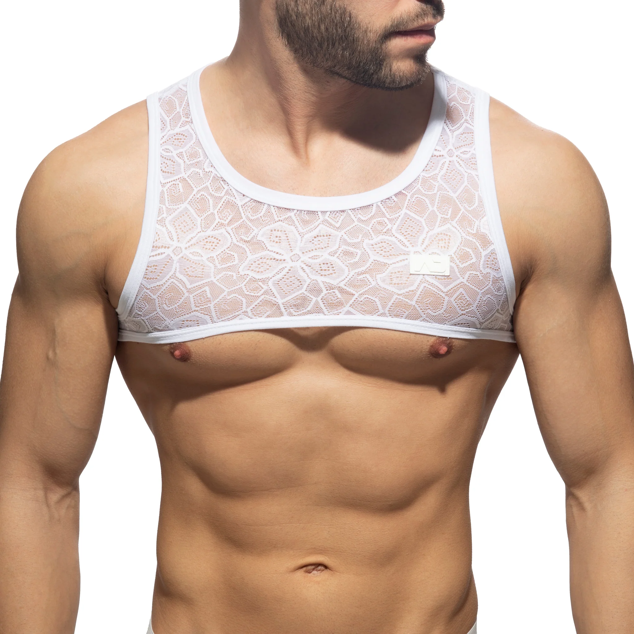 Addicted Flowery Lace Harness White AD1173 - Image 2