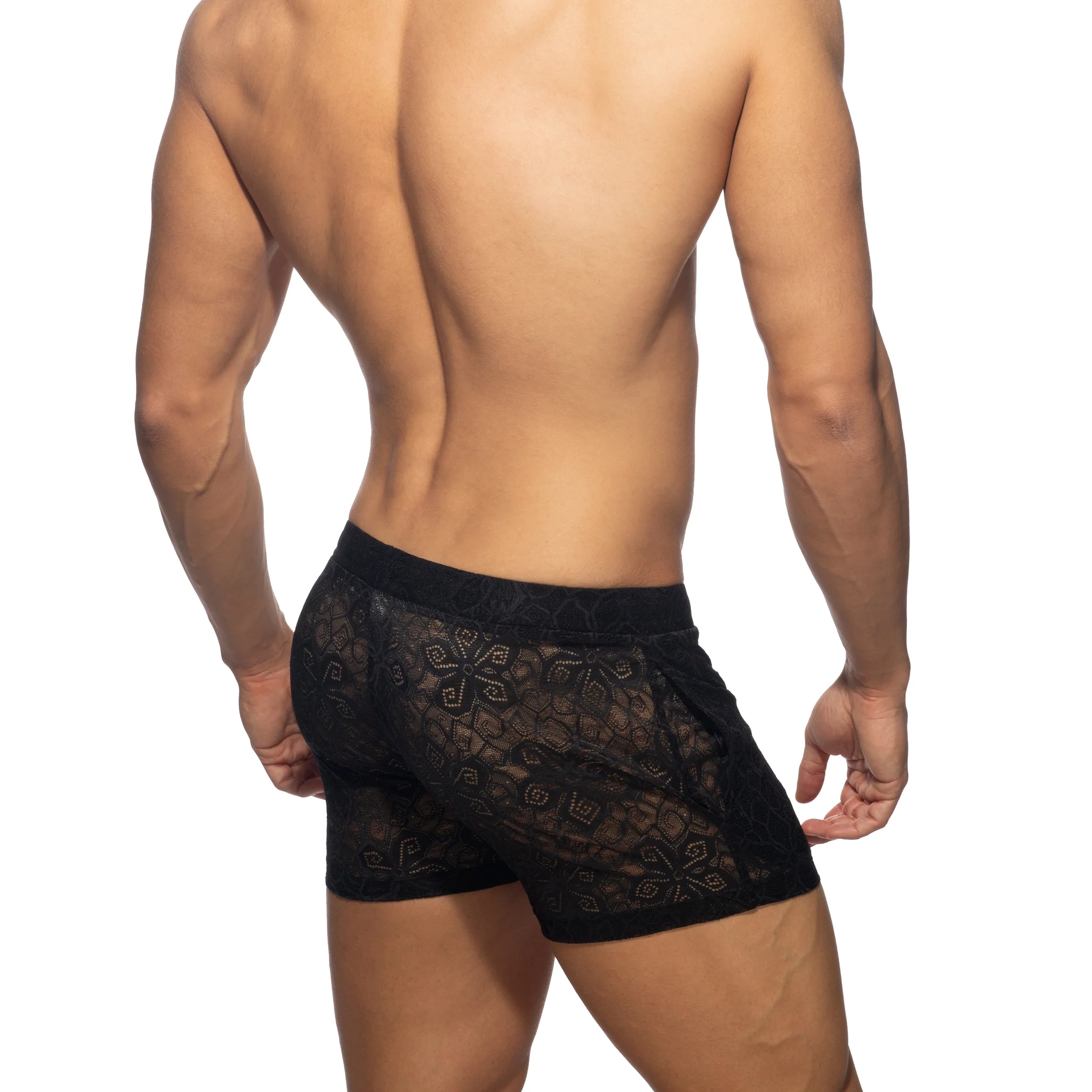 Addicted Flowery Lace Shorts Black AD1188 - Image 3