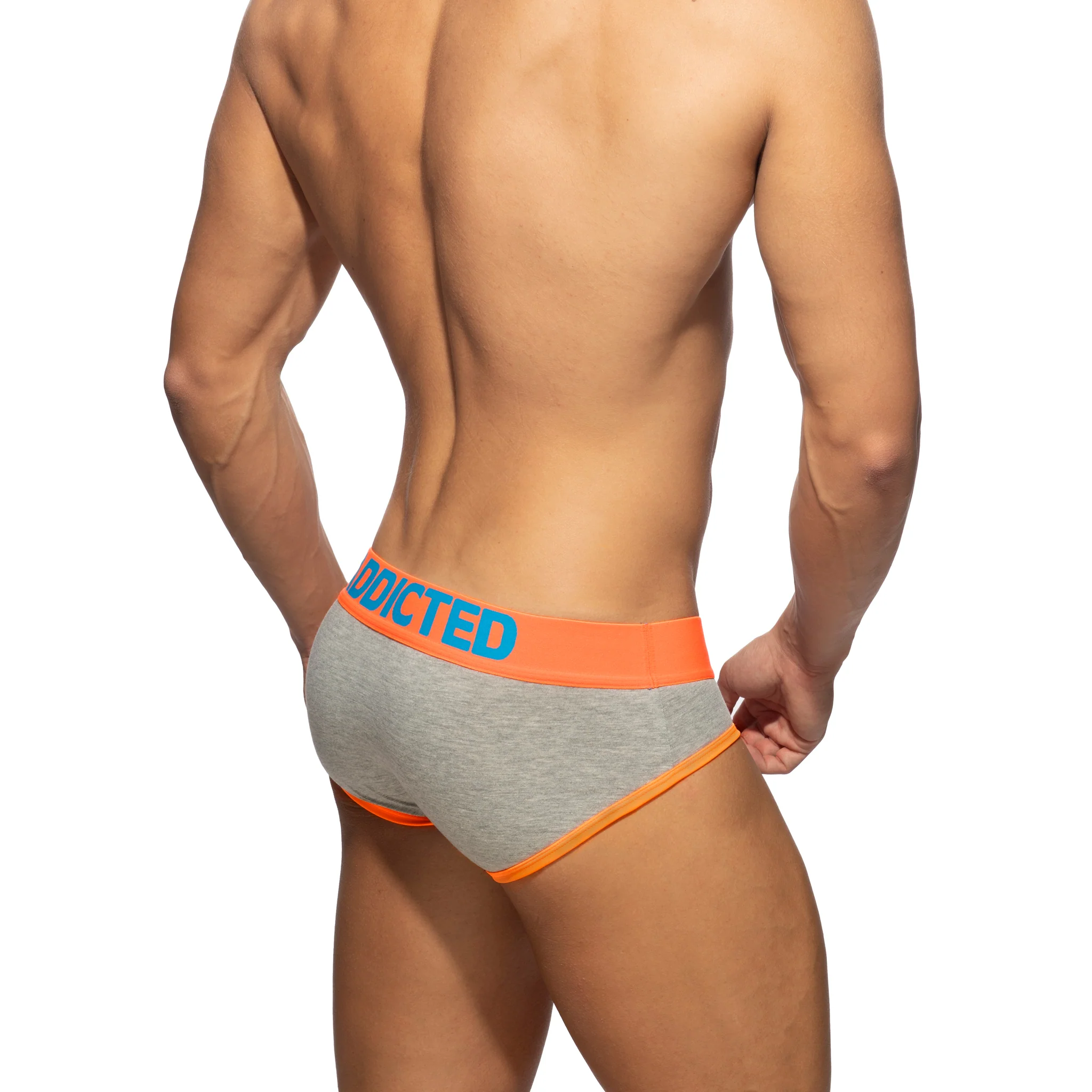 Addicted Heather/Neon Cotton Brief Neon Orange AD2155 - Image 3