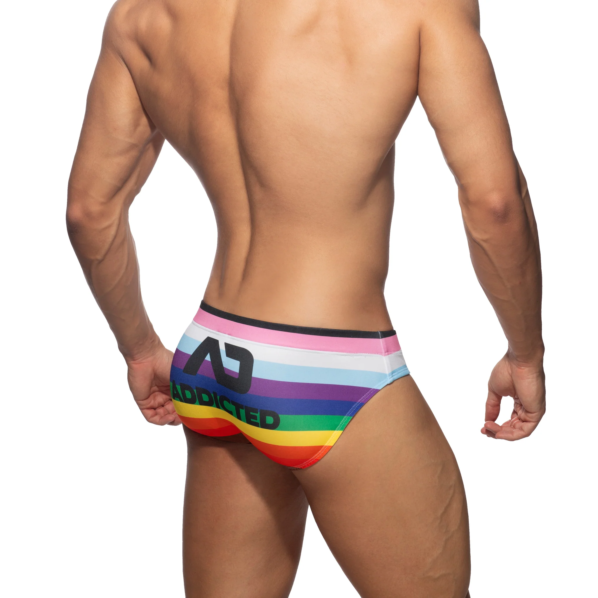 Addicted Inclusive Rainbow Swim Brief Rainbow ADS323 - Image 3