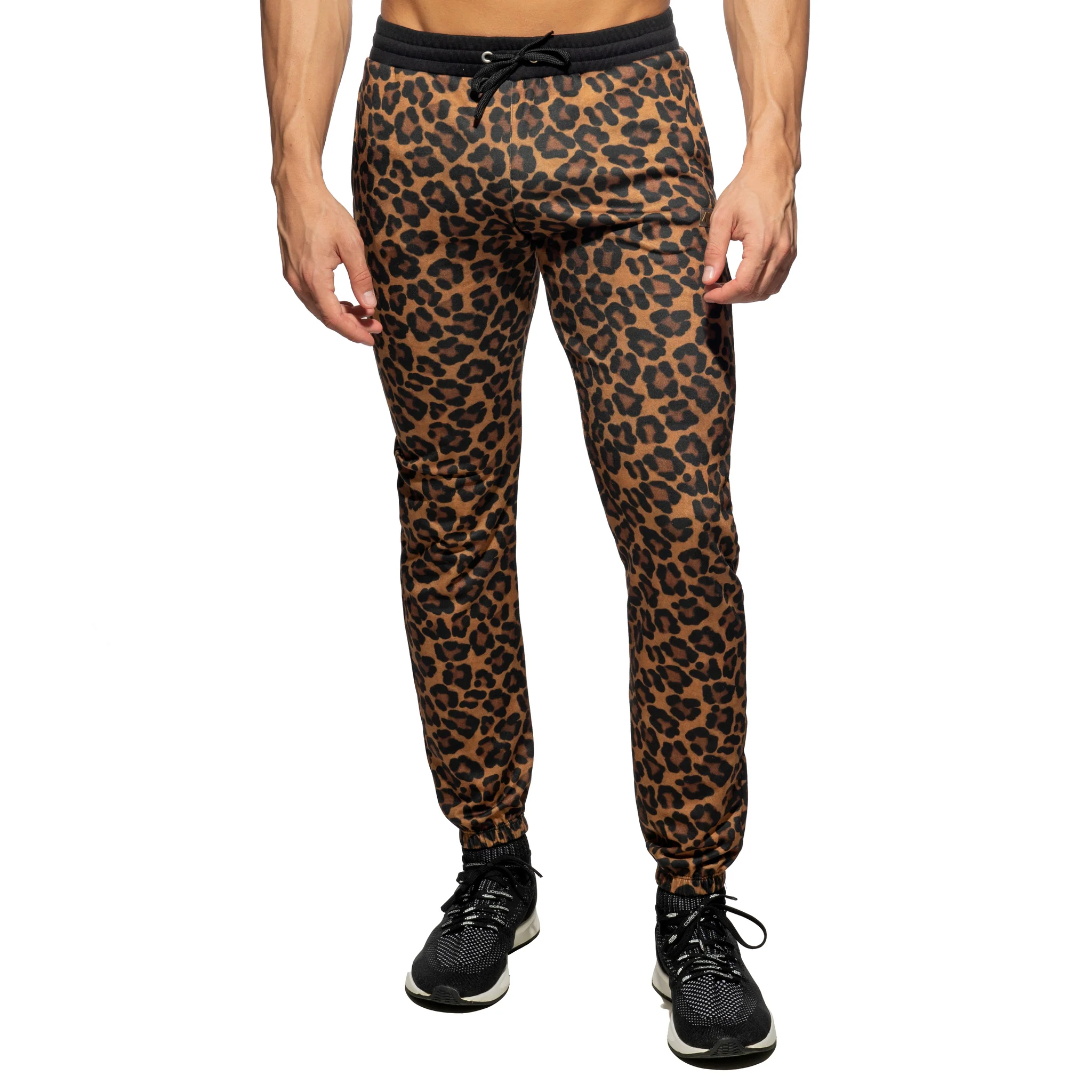 Addicted Leopard Long Athletic Pants Brown AD1130 - Image 2