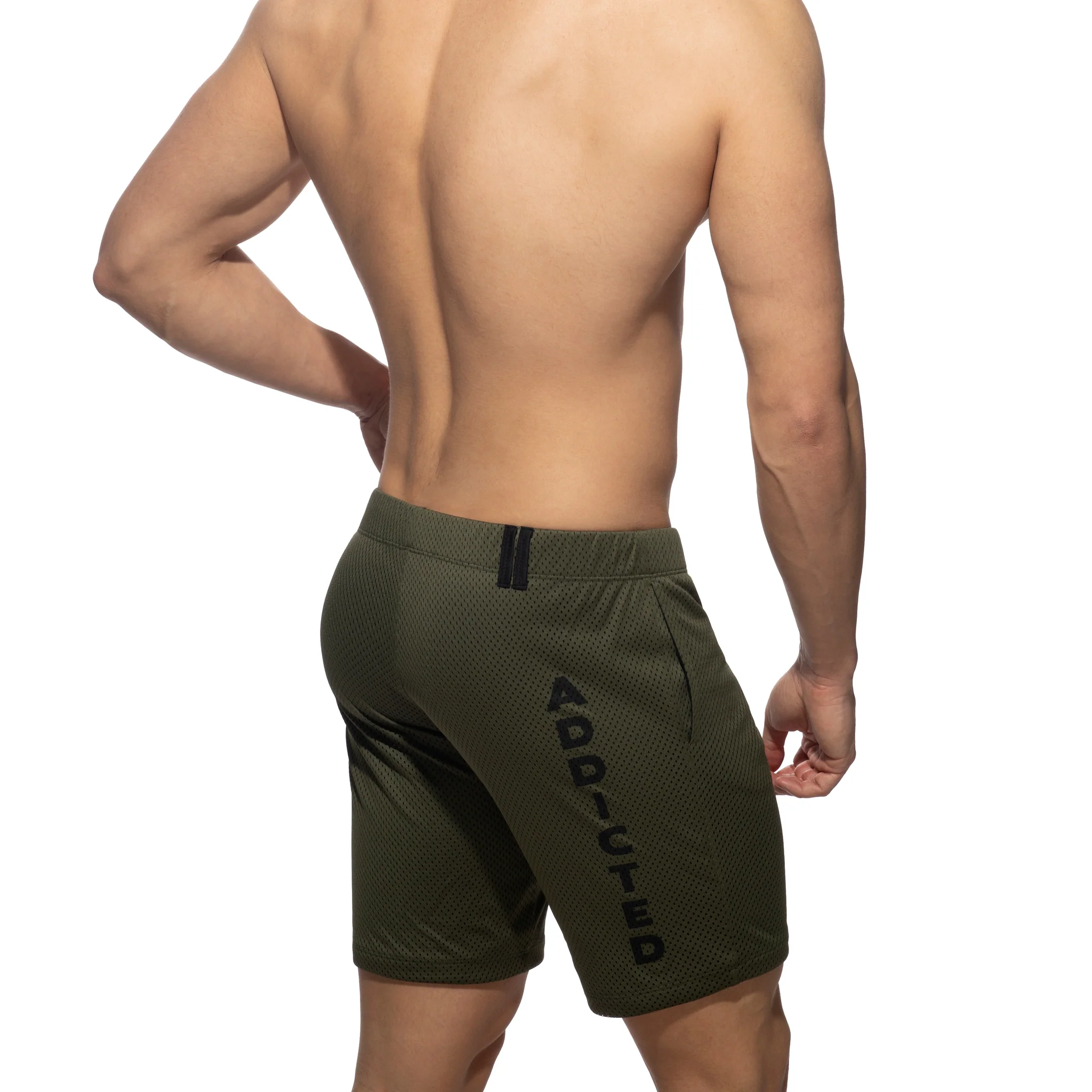 Addicted Loop-Mesh Knee Pant Khaki AD357 - Image 3