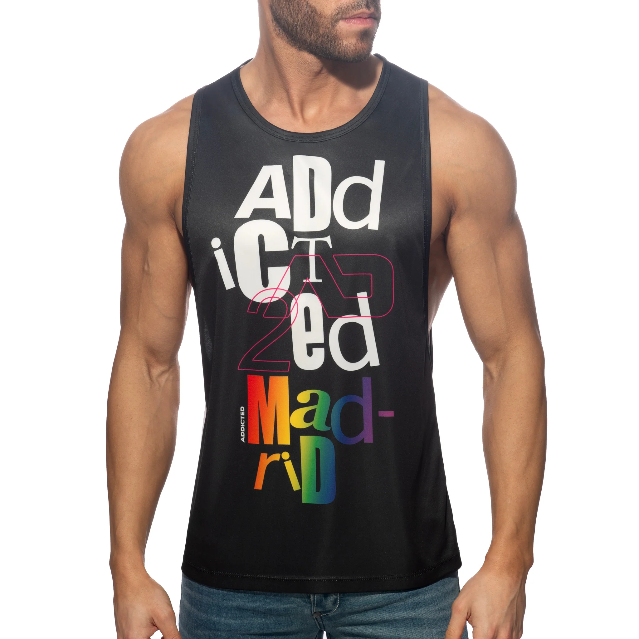 Addicted Madrid Tank Top Black AD1342 - Image 2