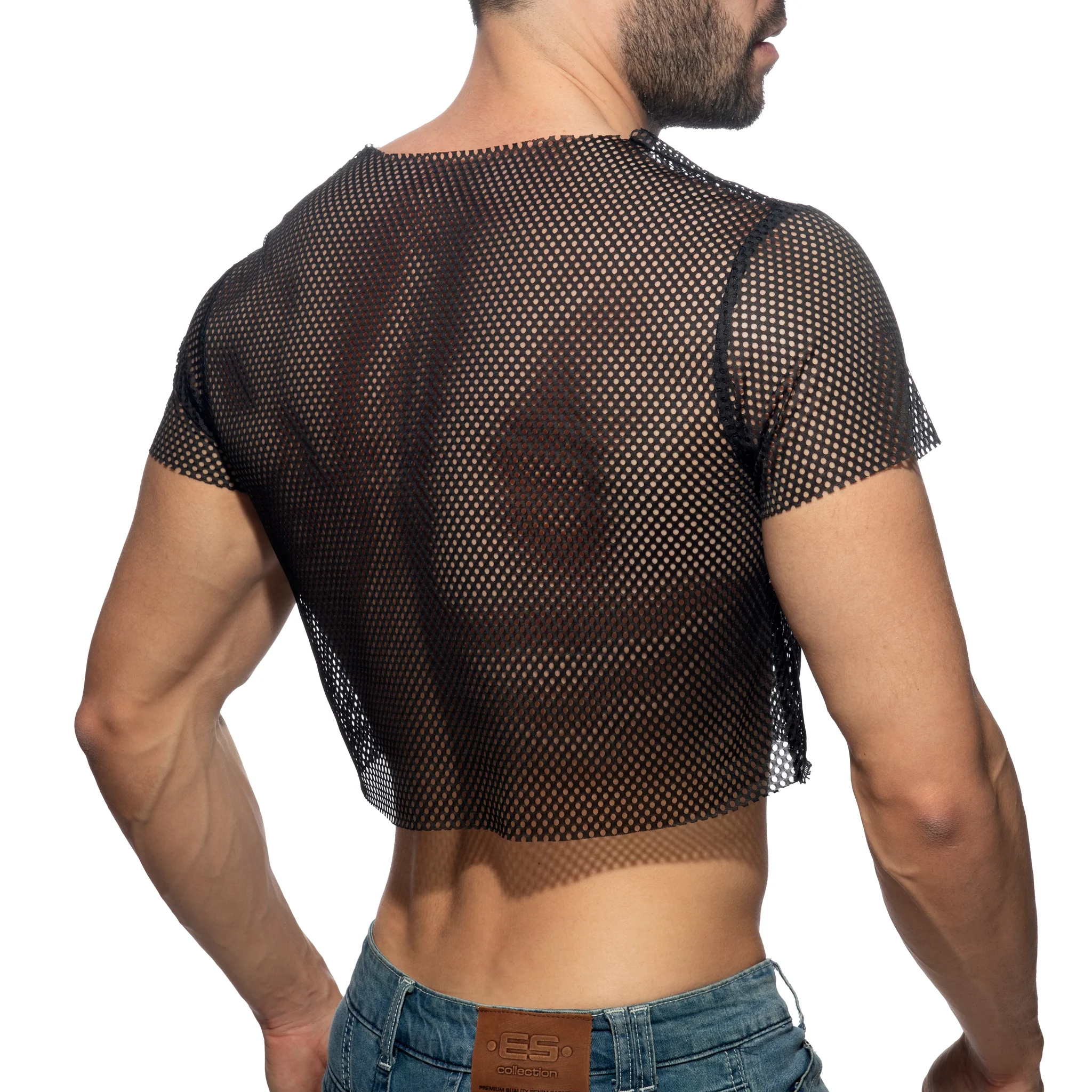 Addicted Mesh Crop Top Black AD1189 - Image 3