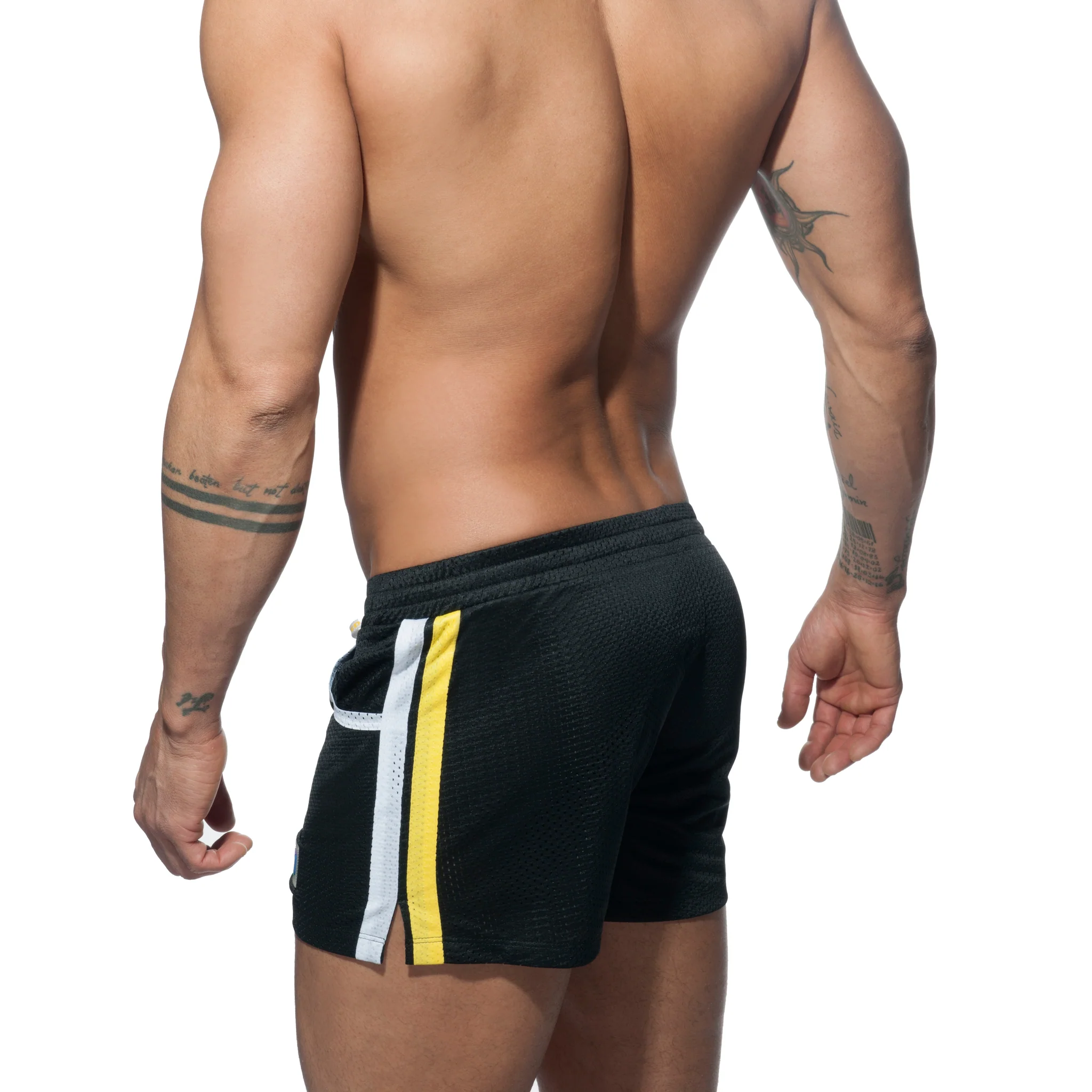 Addicted Mesh Rainbow Short Black ADS178 - Image 3