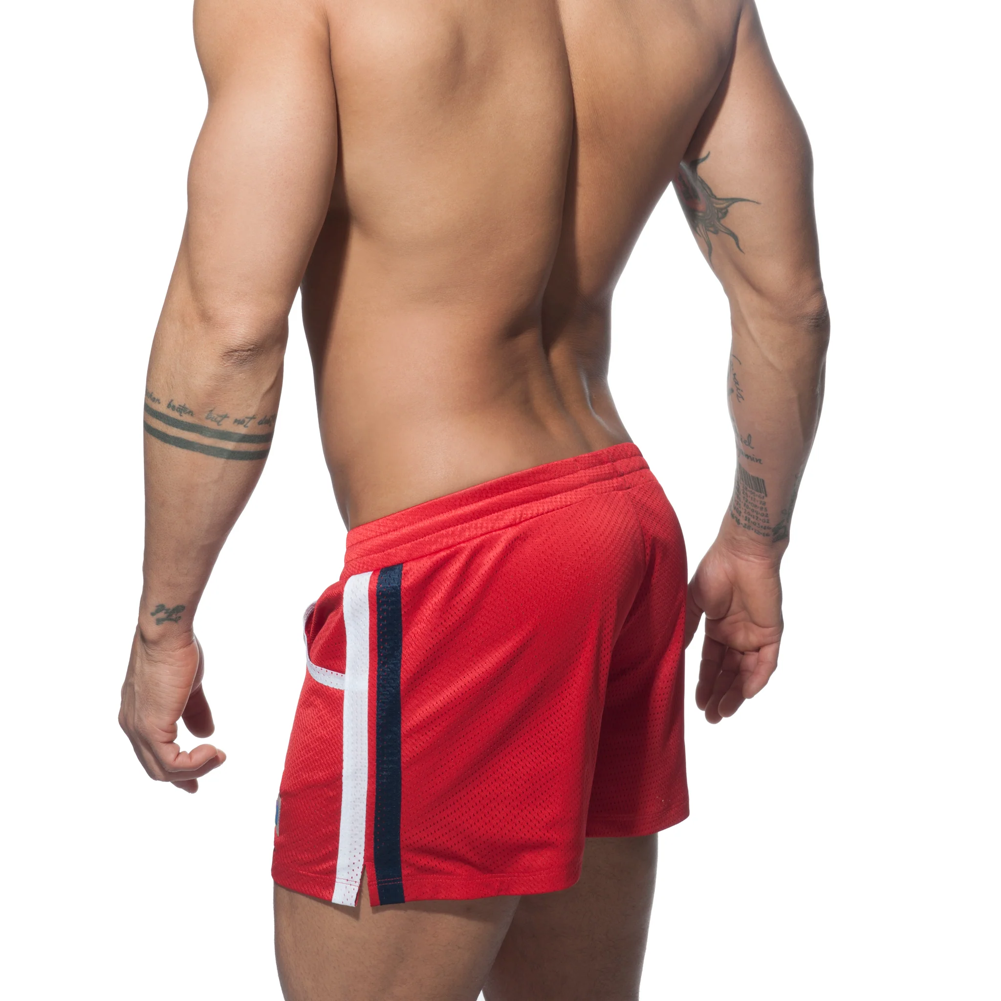 Addicted Mesh Rainbow Short Red ADS178 - Image 3