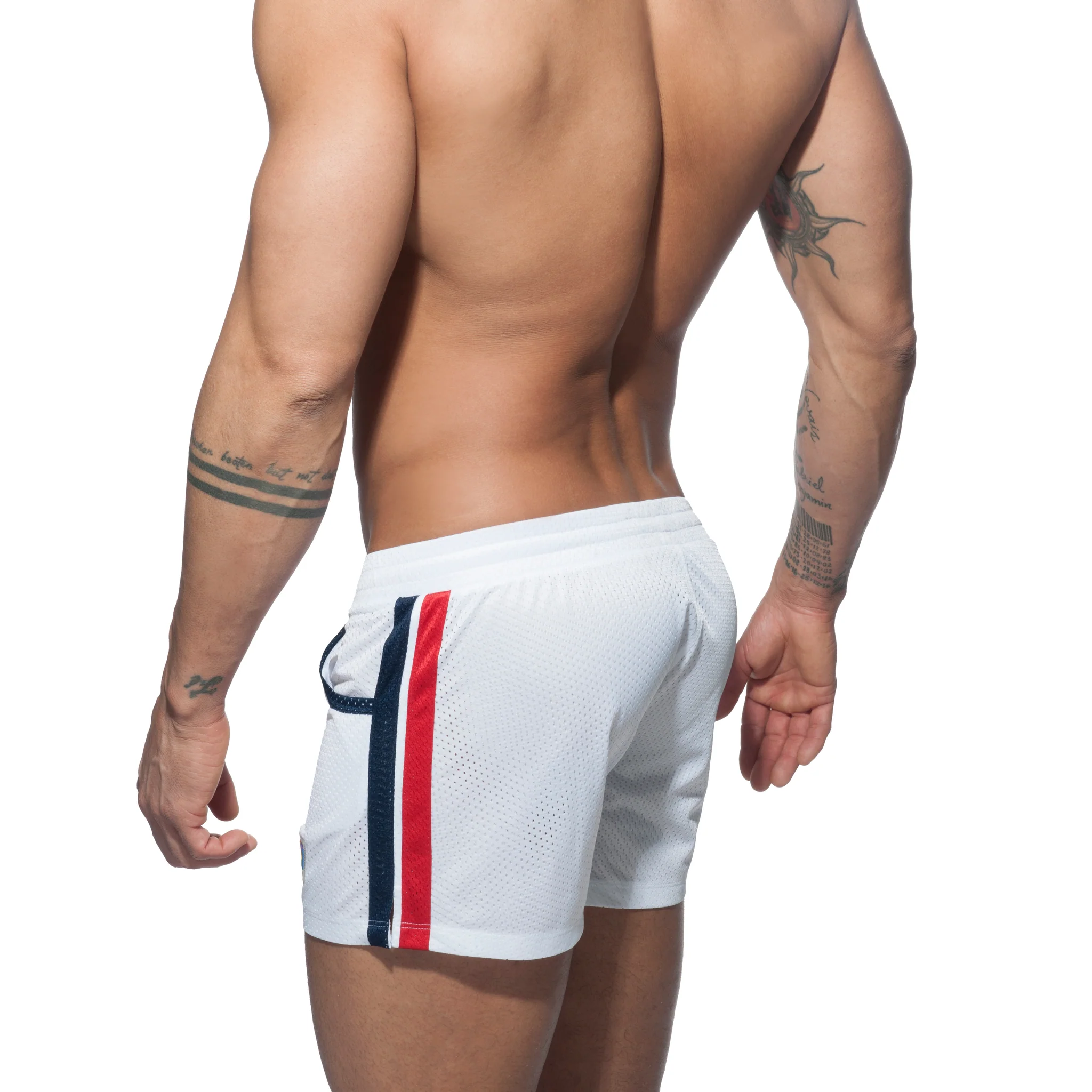 Addicted Mesh Rainbow Short White ADS178 - Image 3