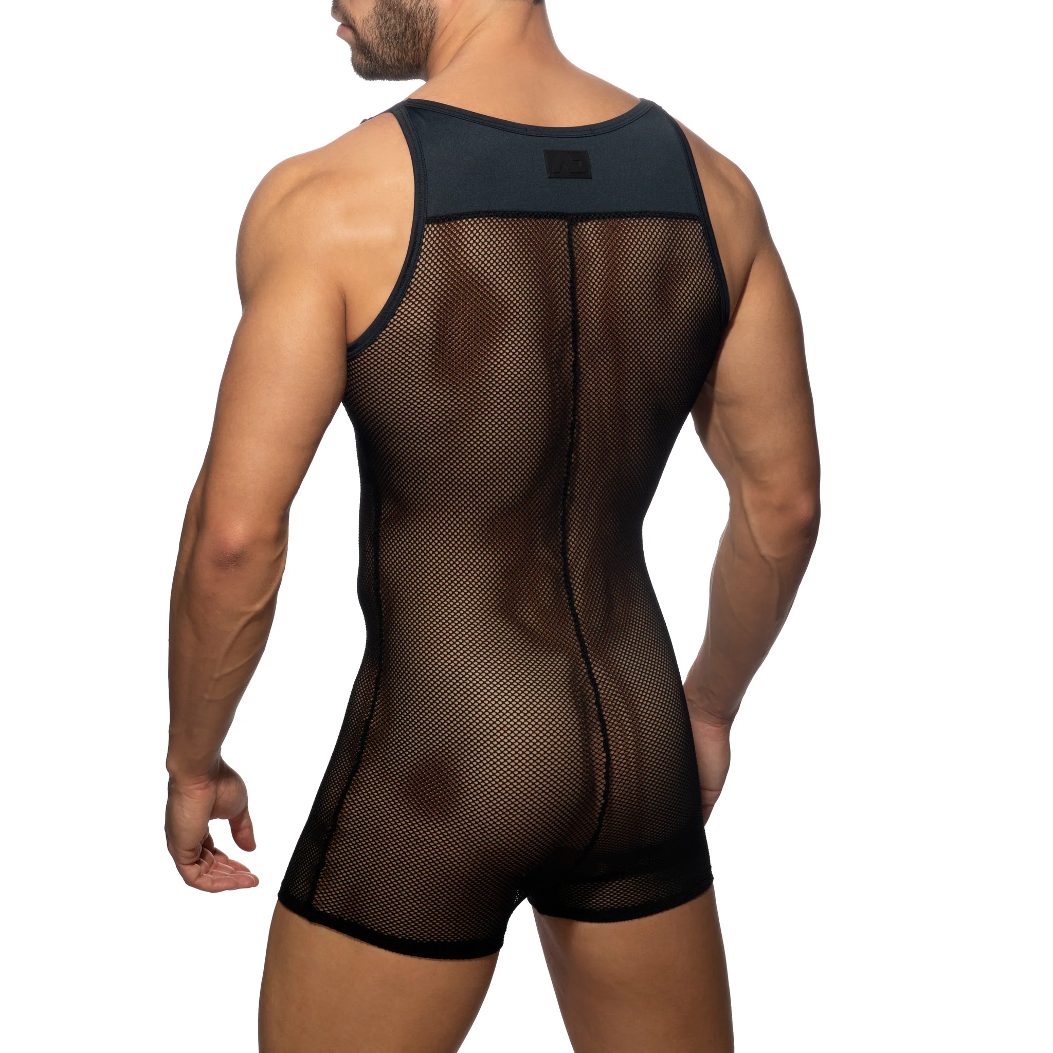 Addicted Mesh Wrestling Suit Black AD945 - Image 3