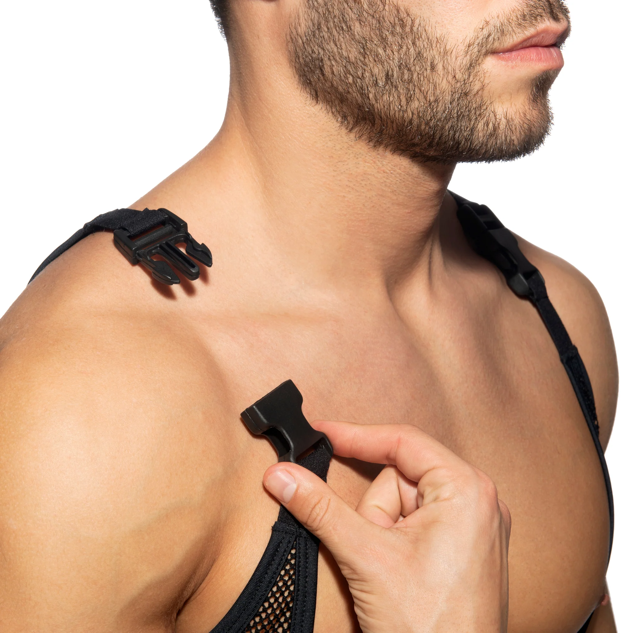 Addicted Mesh Wrestling Suit Black AD945 - Image 4