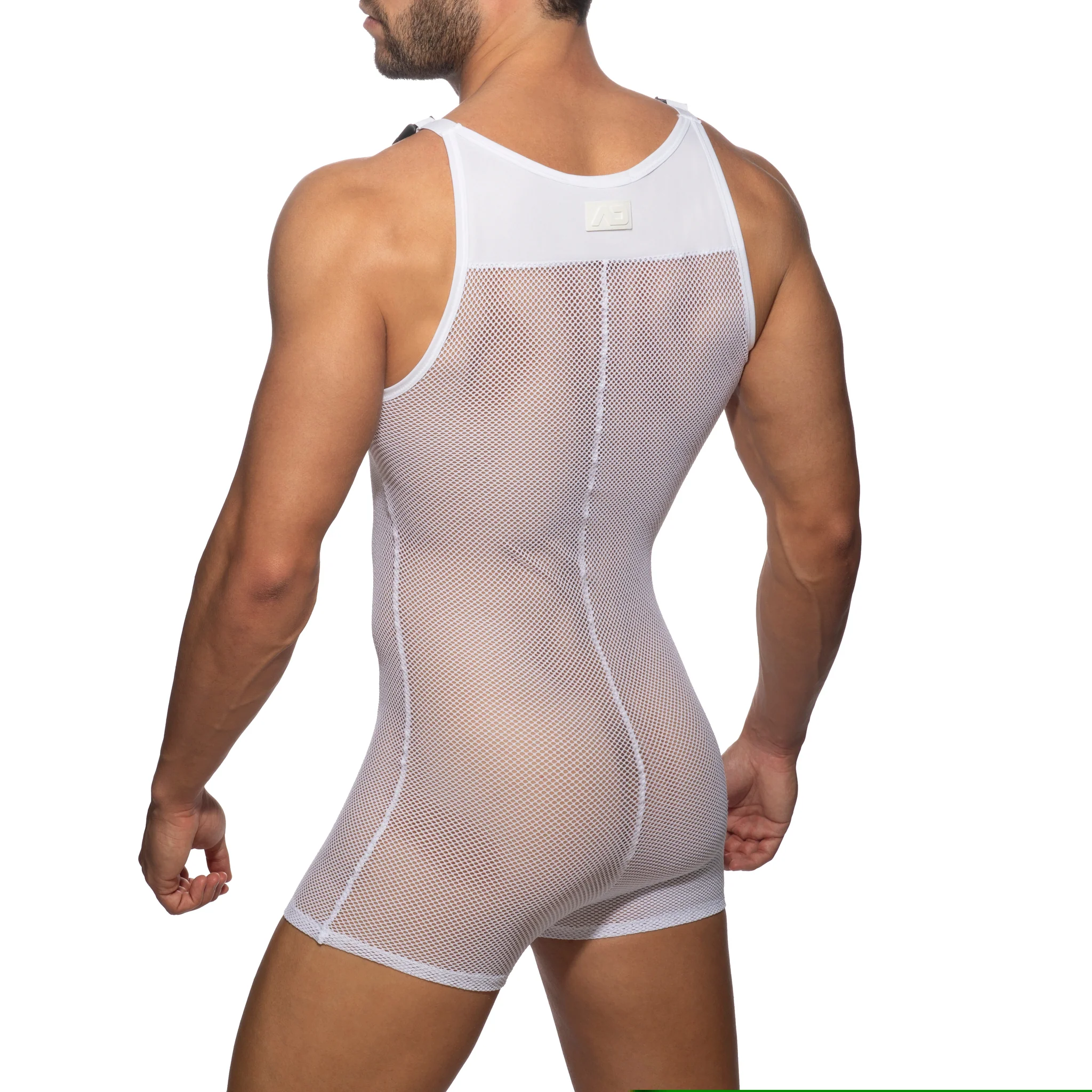 Addicted Mesh Wrestling Suit White AD945 - Image 3