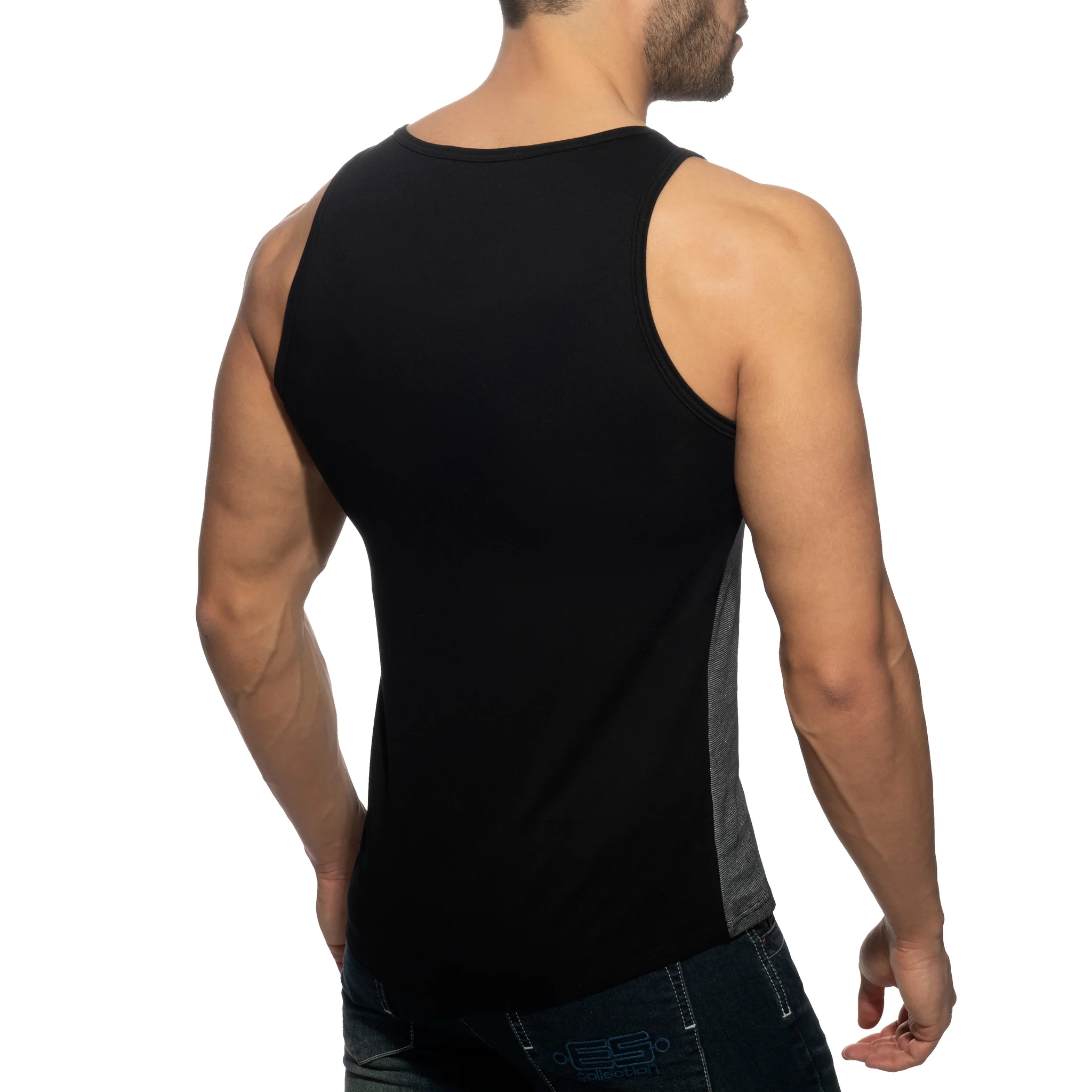 Addicted Mini Stripes Tank Top Black AD900 - Image 3