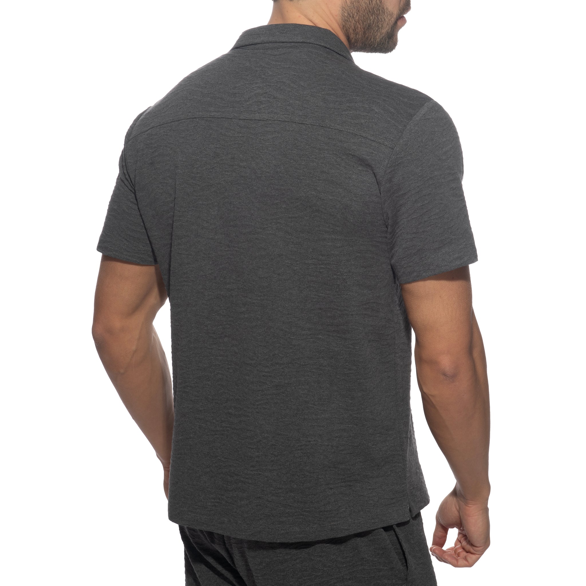 Addicted Mirage Button Shirt Charcoal AD1346 - Image 3