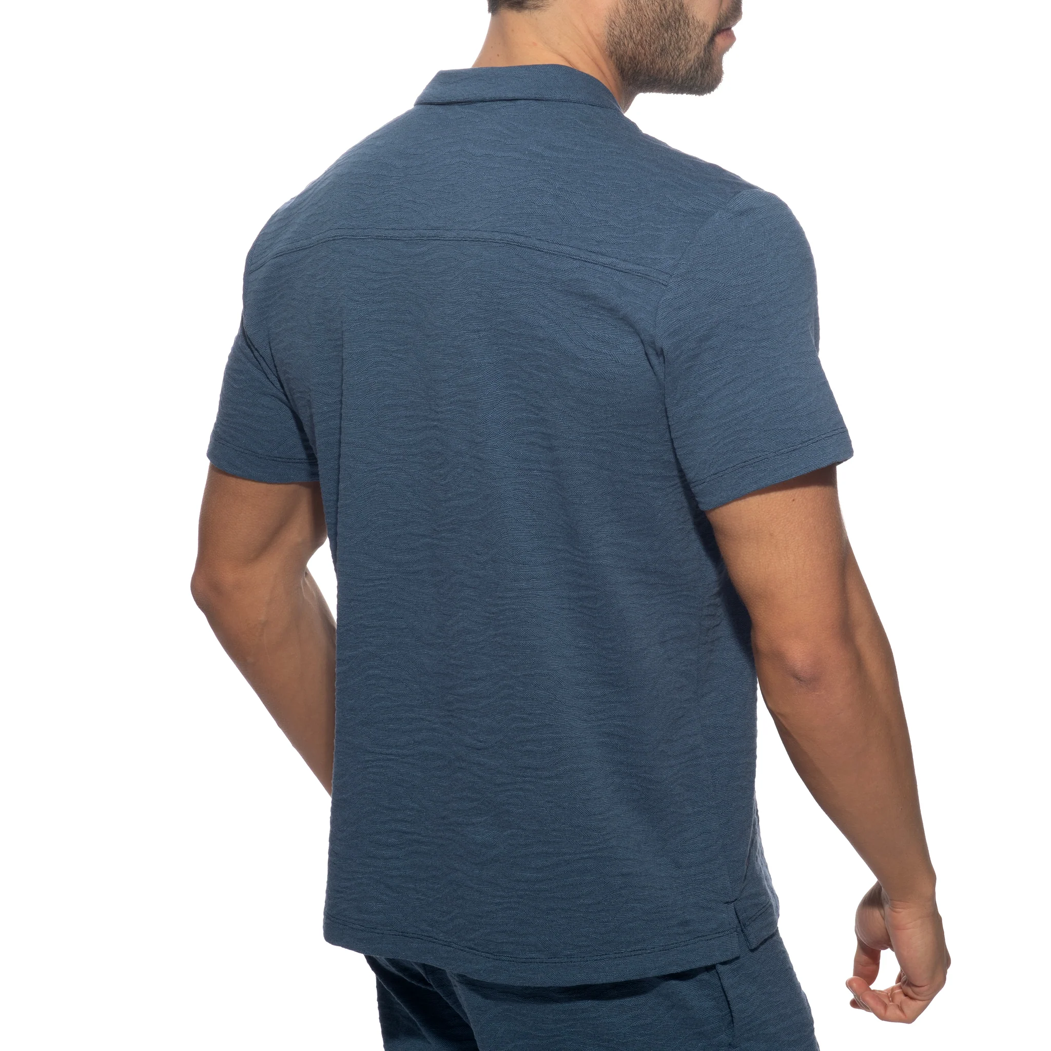 Addicted Mirage Button Shirt Cobalt AD1346 - Image 3