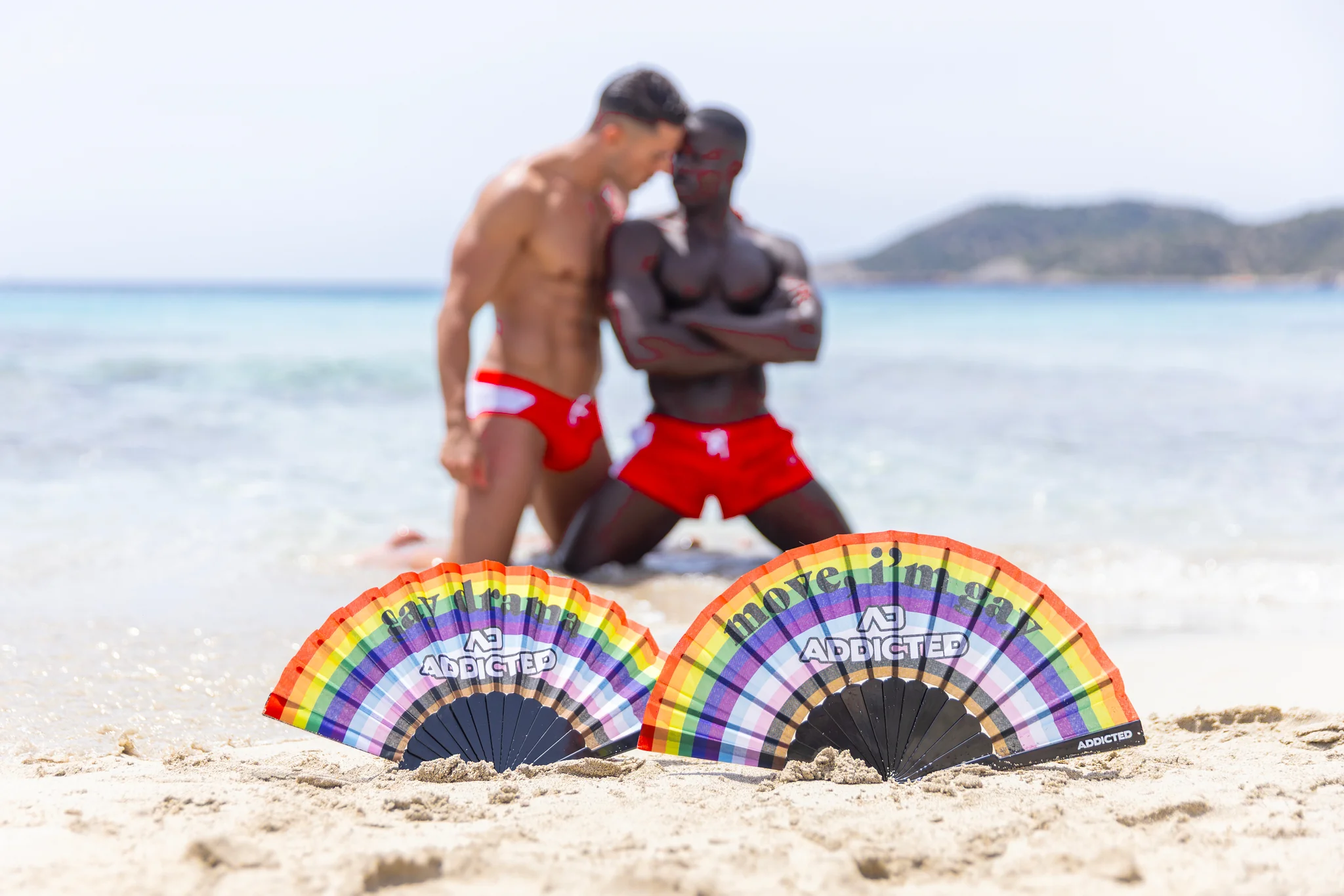 Addicted Move I'm Gay Hand Fan Black AC232 - Image 4