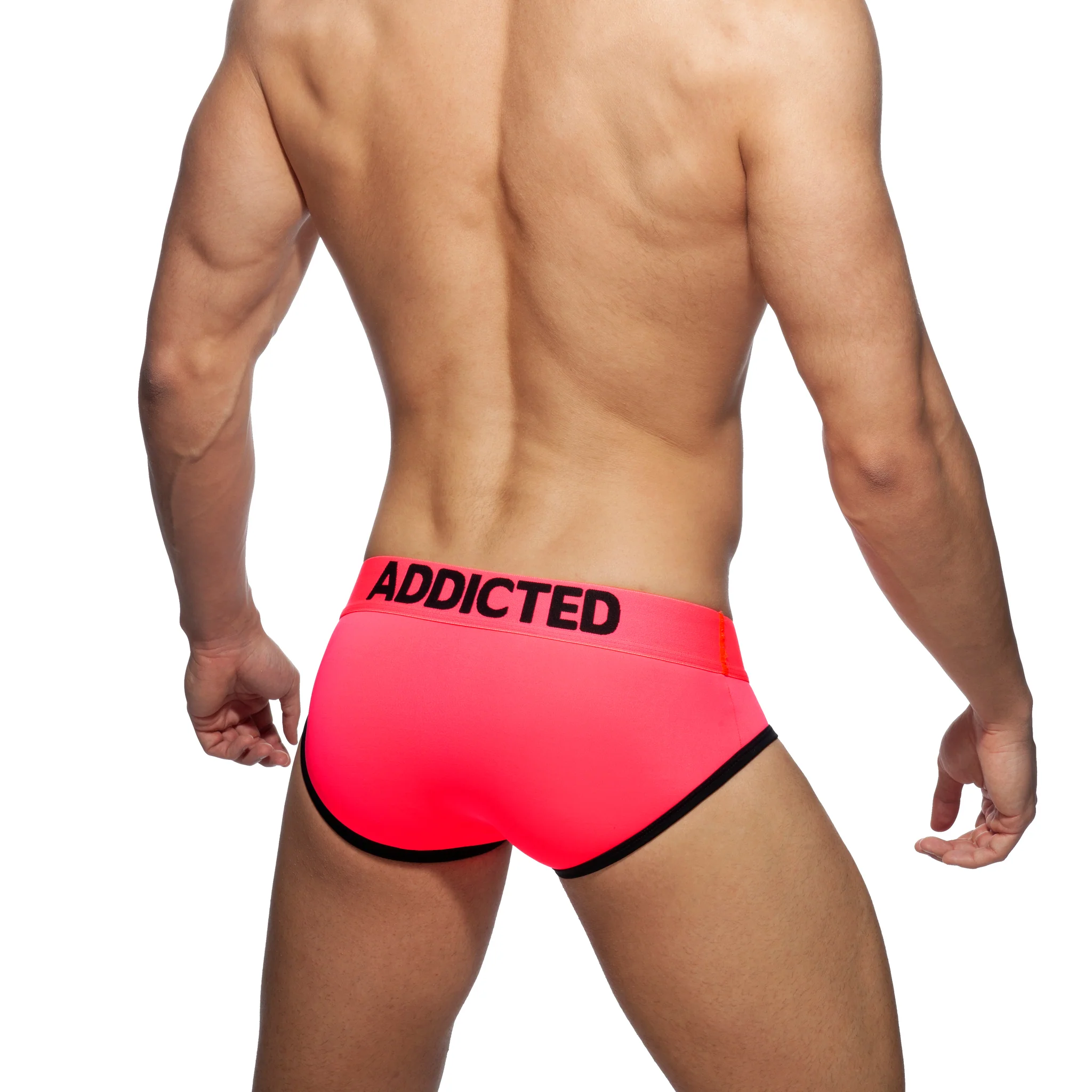 Addicted Neon Cockring Swimderwear Brief Neon Pink AD917 - Image 3