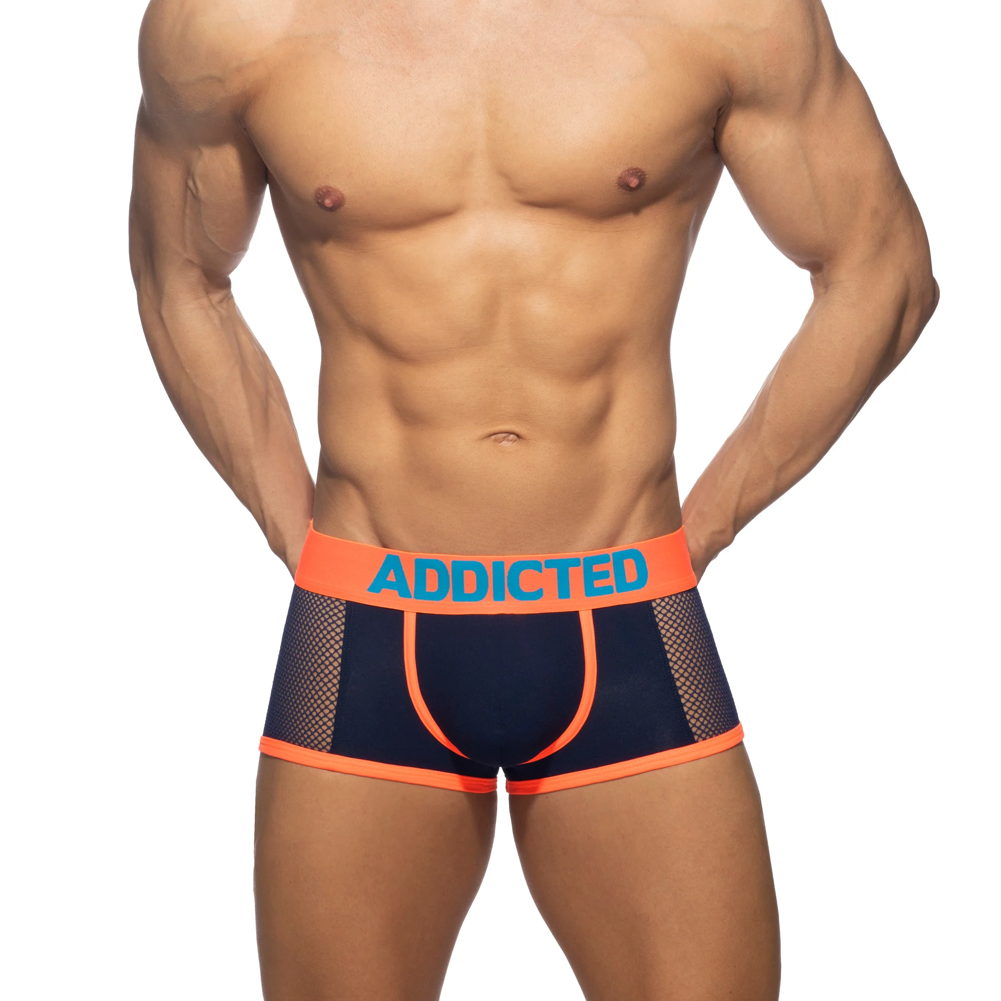 Addicted Neon Mesh Trunk Navy AD1219 - Image 2