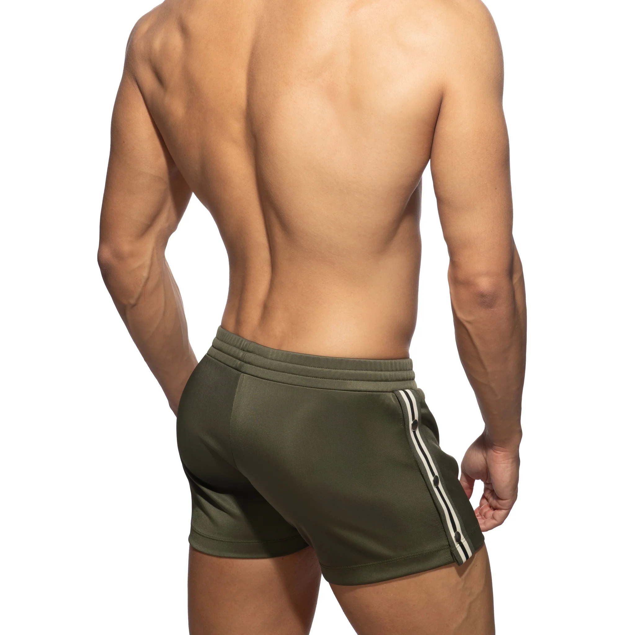 Addicted Nexus Button Shorts Khaki AD1338 - Image 3