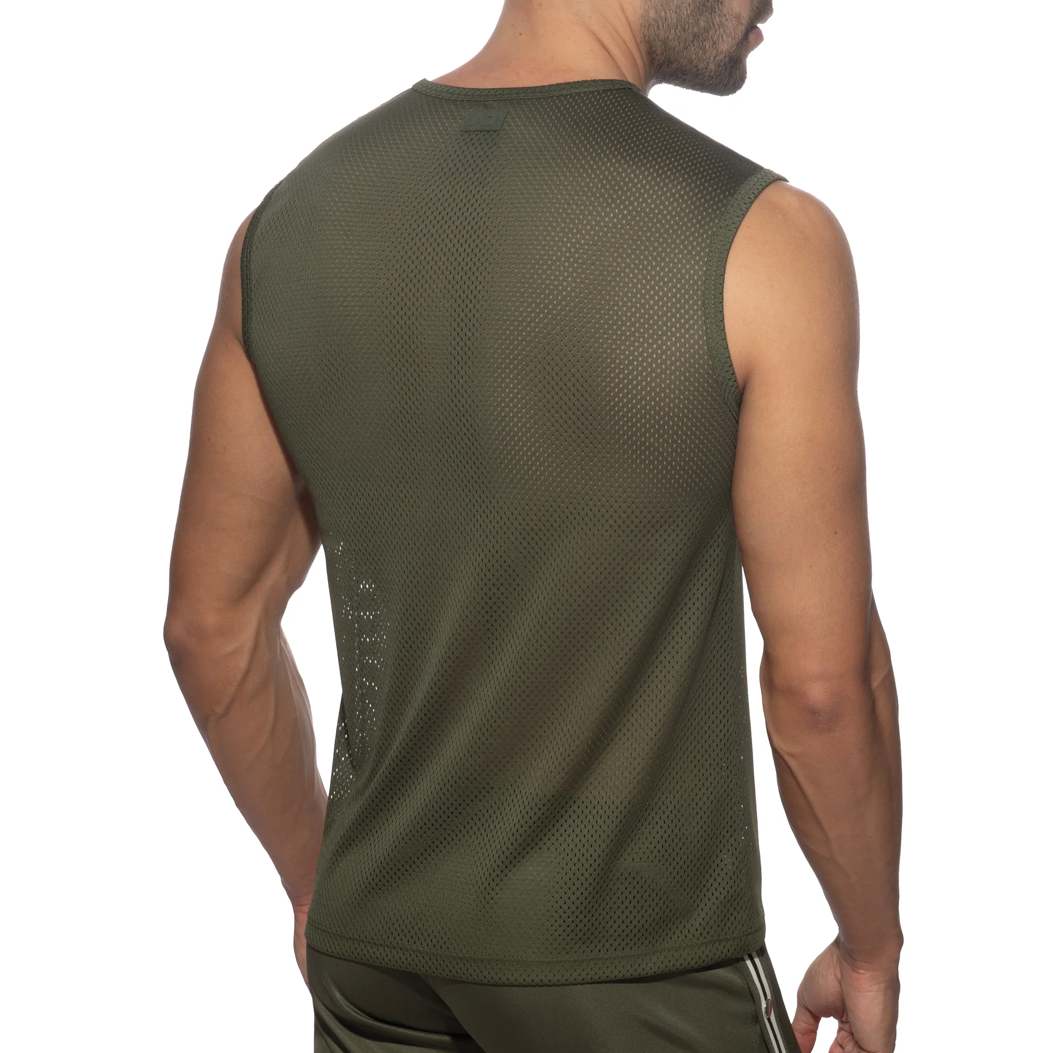 Addicted Nexus Mesh Tank Top Khaki AD1337 - Image 3
