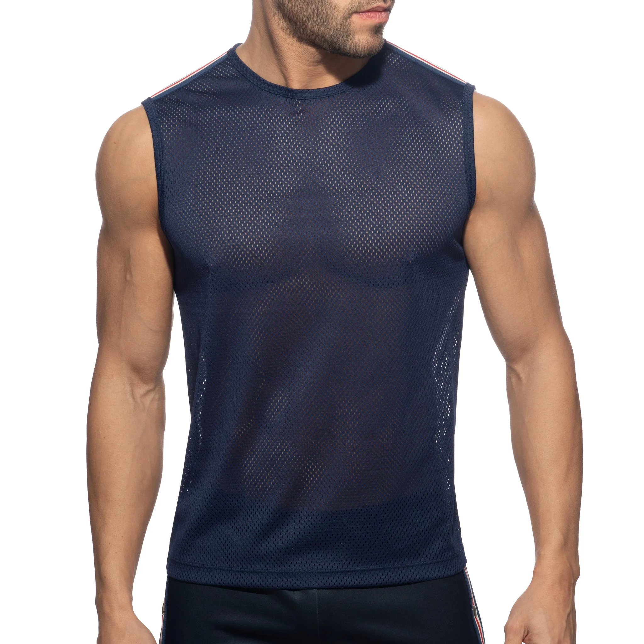 Addicted Nexus Mesh Tank Top Navy AD1337 - Image 2