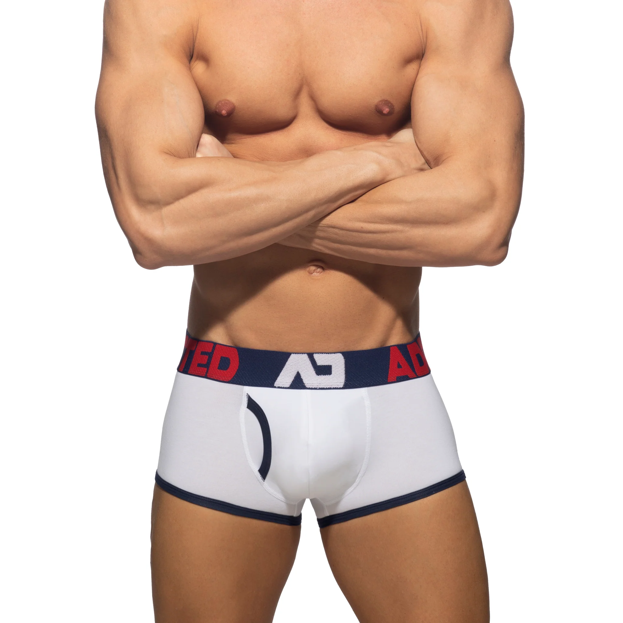 Addicted Open Fly Cotton Trunk Navy AD1203 - Image 2