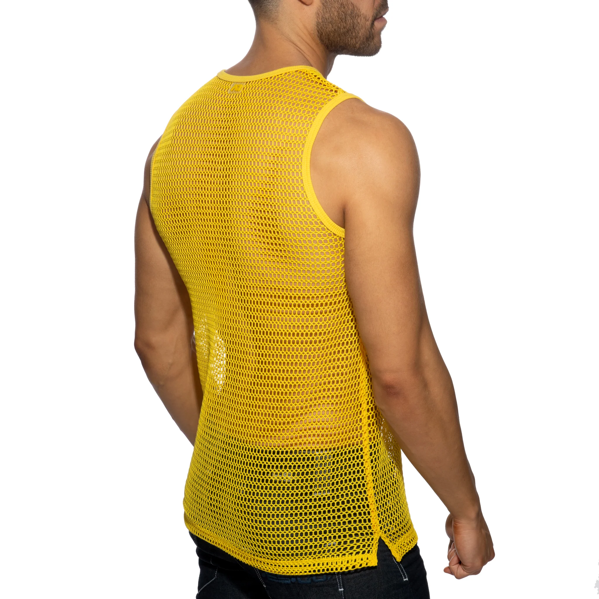 Addicted Openwork Fabric Tank Top Yellow AD1426 - Image 3