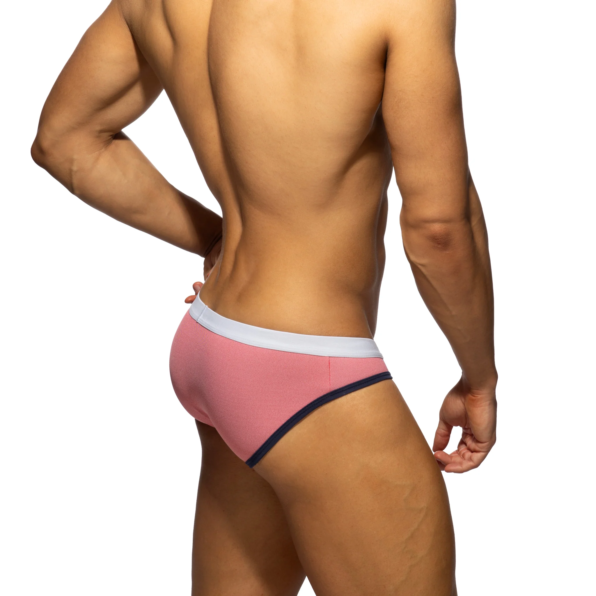 Addicted Pique Jeans Sports Brief Red AD1409 - Image 3
