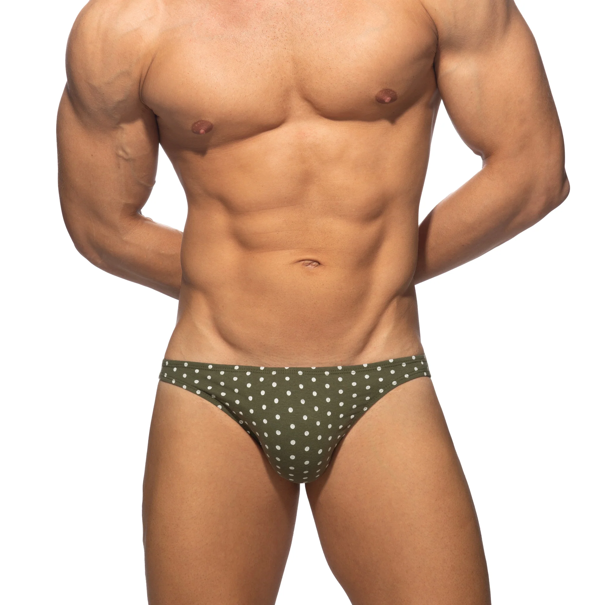 Addicted Polka Dots Bikini Brief Khaki AD1401 - Image 2