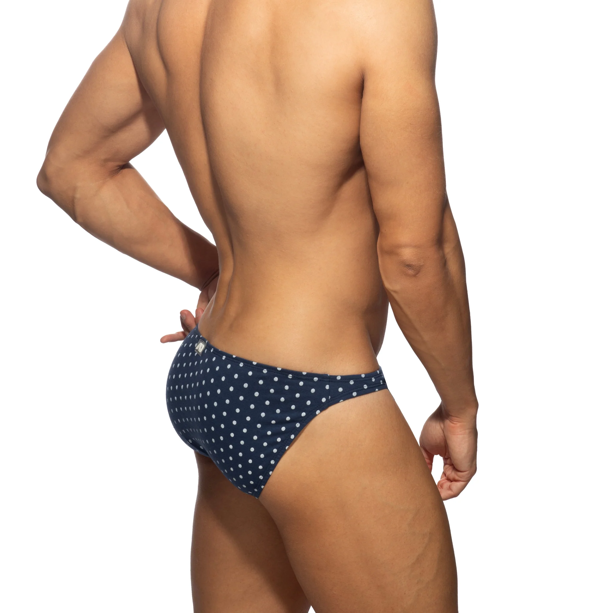 Addicted Polka Dots Bikini Brief Navy AD1401 - Image 3