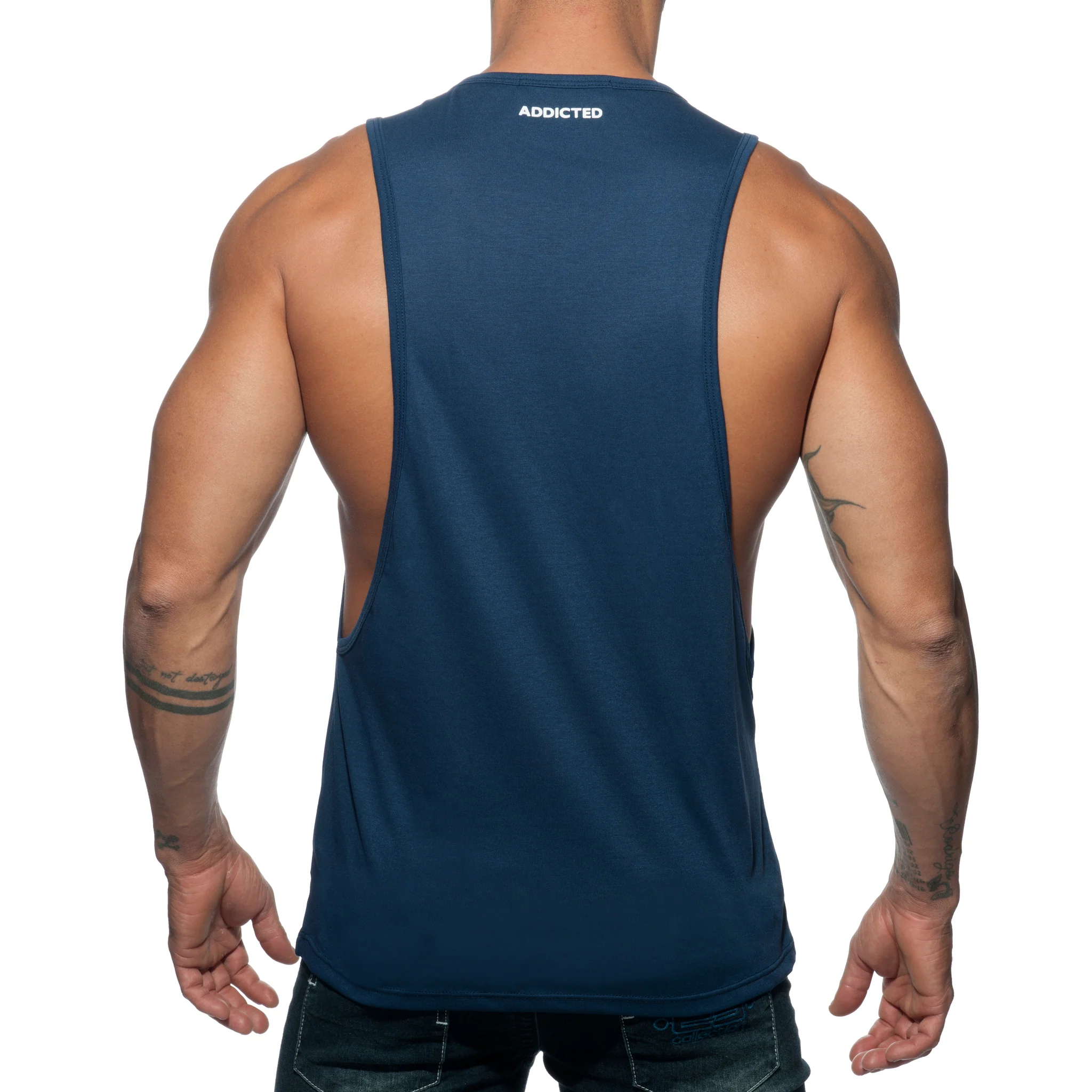 Addicted Power Bisex Tank Top Navy AD1014 - Image 3