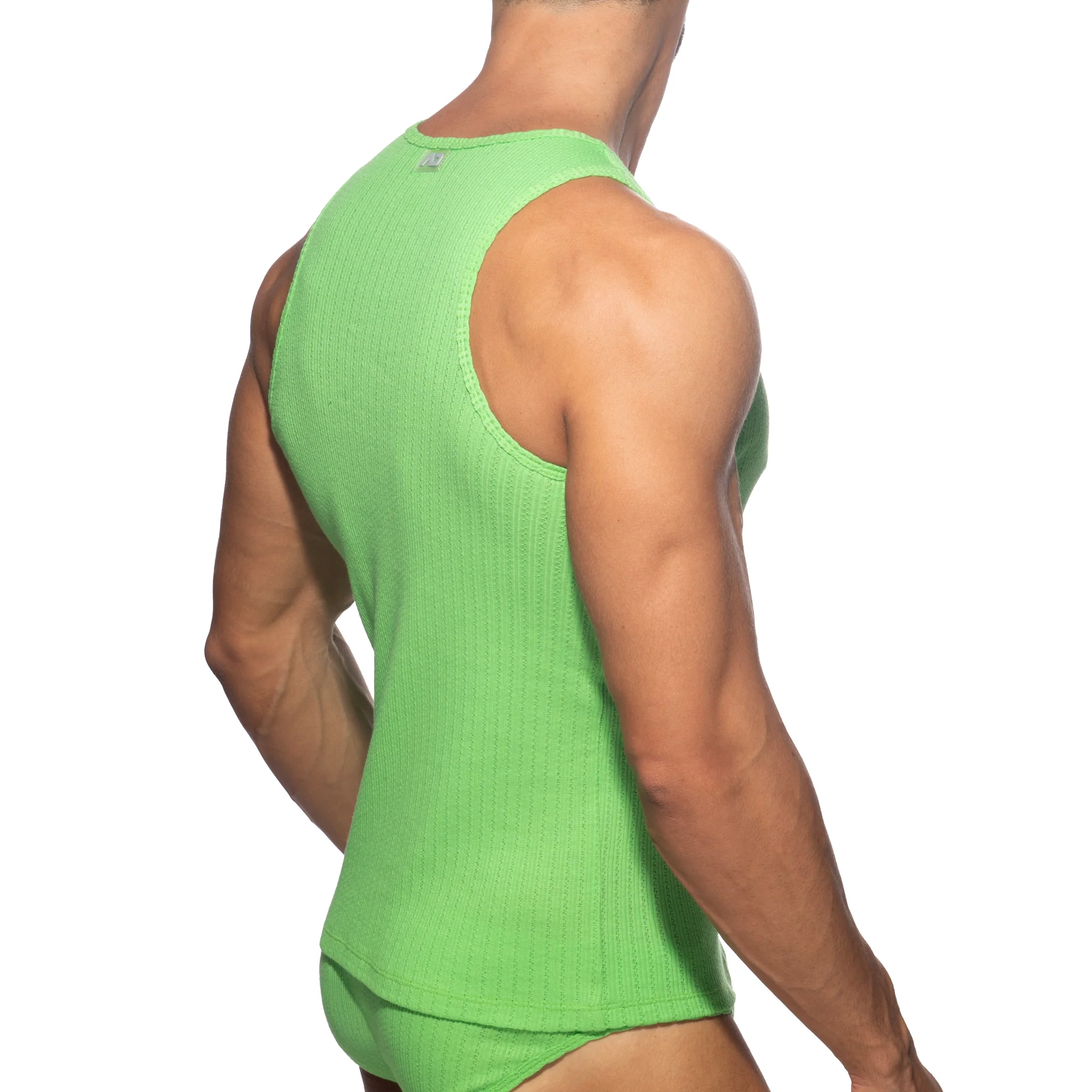 Addicted Puff Tank Top Lemon Green AD1378 - Image 3