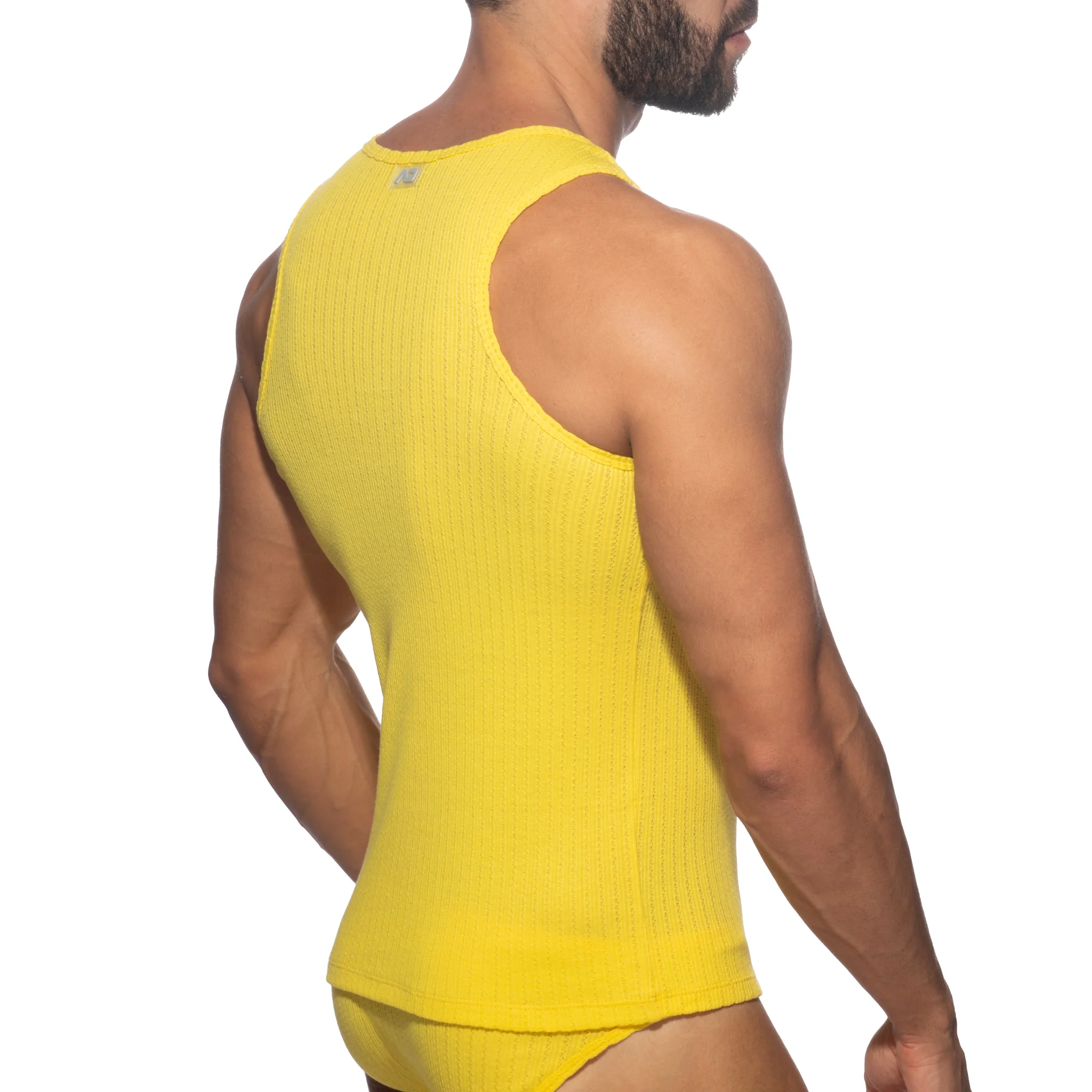 Addicted Puff Tank Top Yellow AD1378 - Image 3