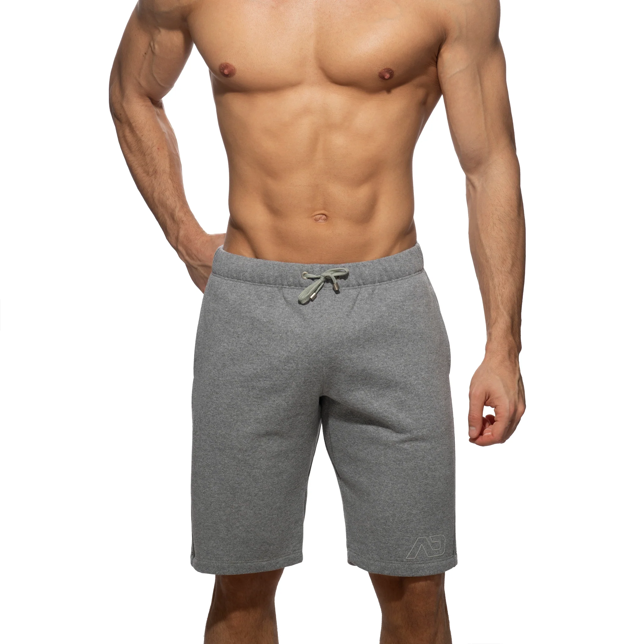 Addicted Recycled Cotton Bermudas Heather Grey AD1230 - Image 2