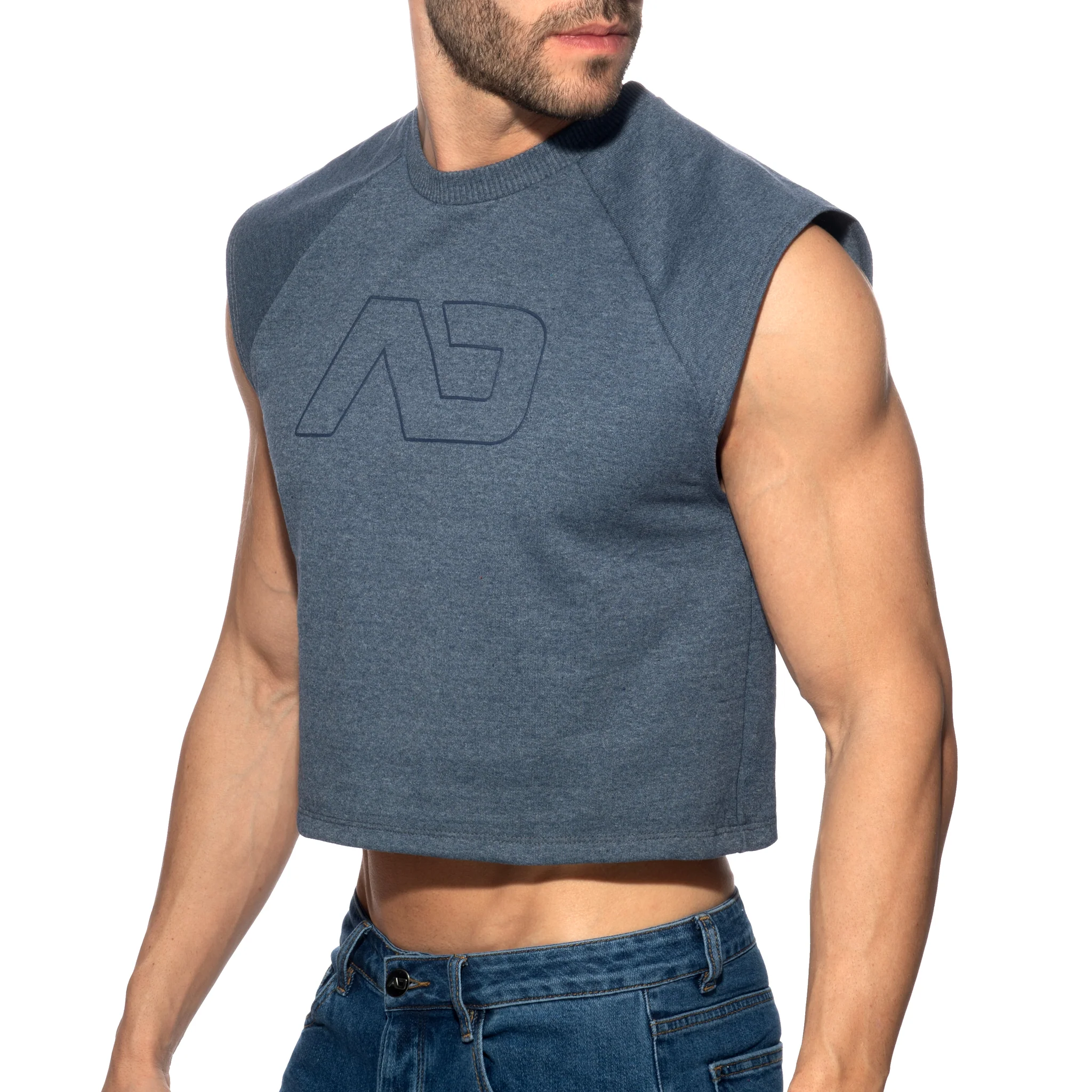 Addicted Recycled Cotton Crop Top Navy AD1461