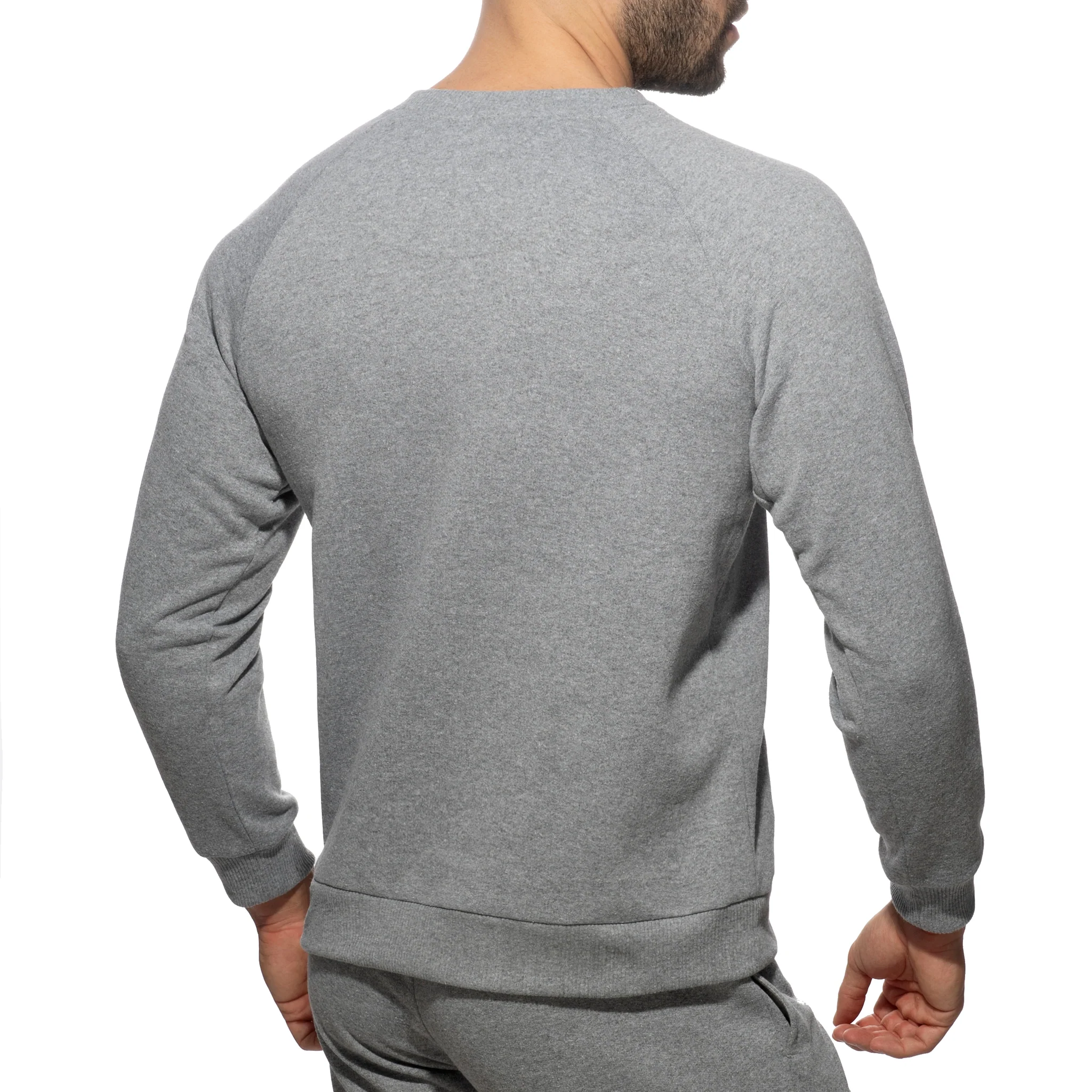Addicted Recycled Cotton Sweatshirt Heather Grey AD1225 - Image 3