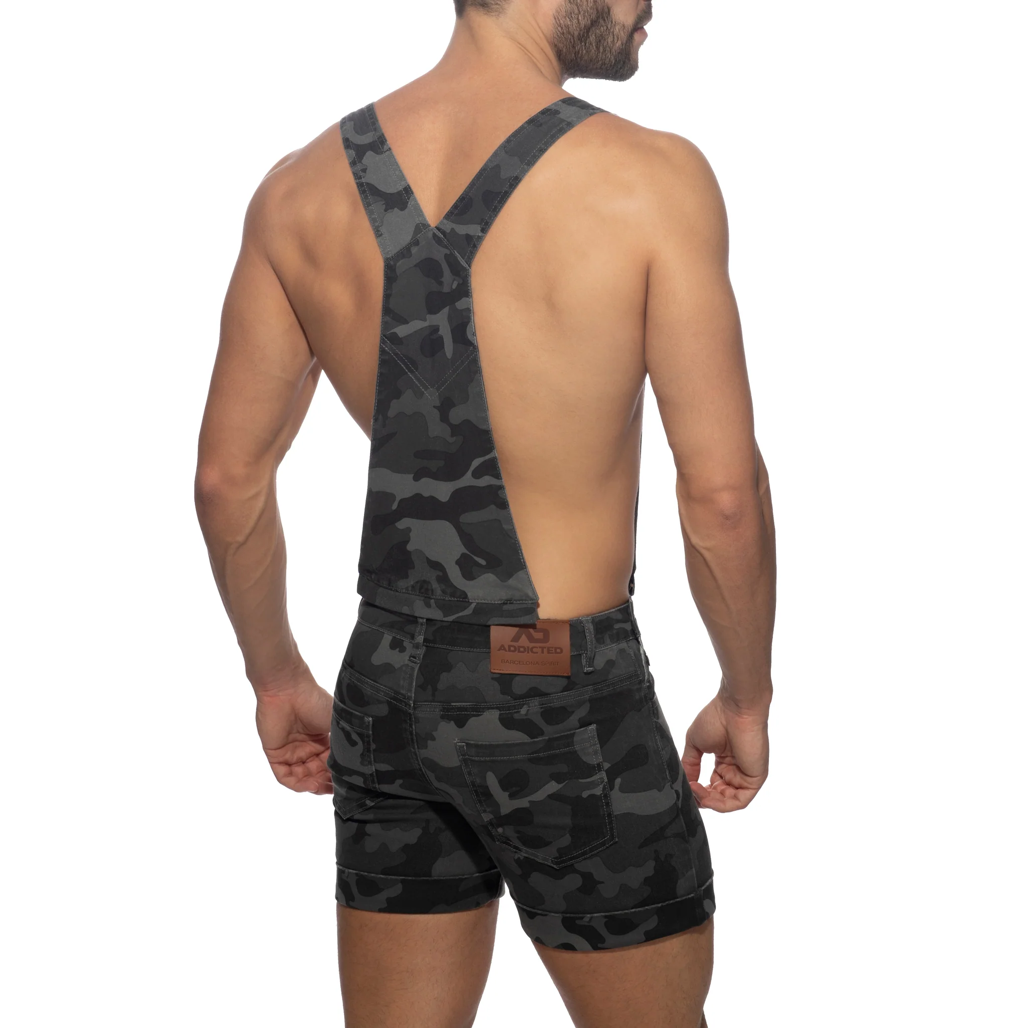 Addicted Removable Overalls Camo Jeans Grey Camouflage AD1161 - Image 3
