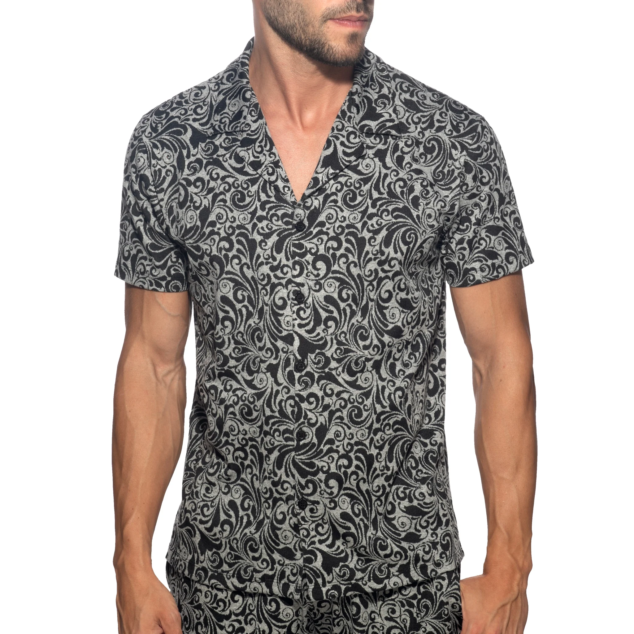 Addicted Rococo Shirt Charcoal AD1381 - Image 5