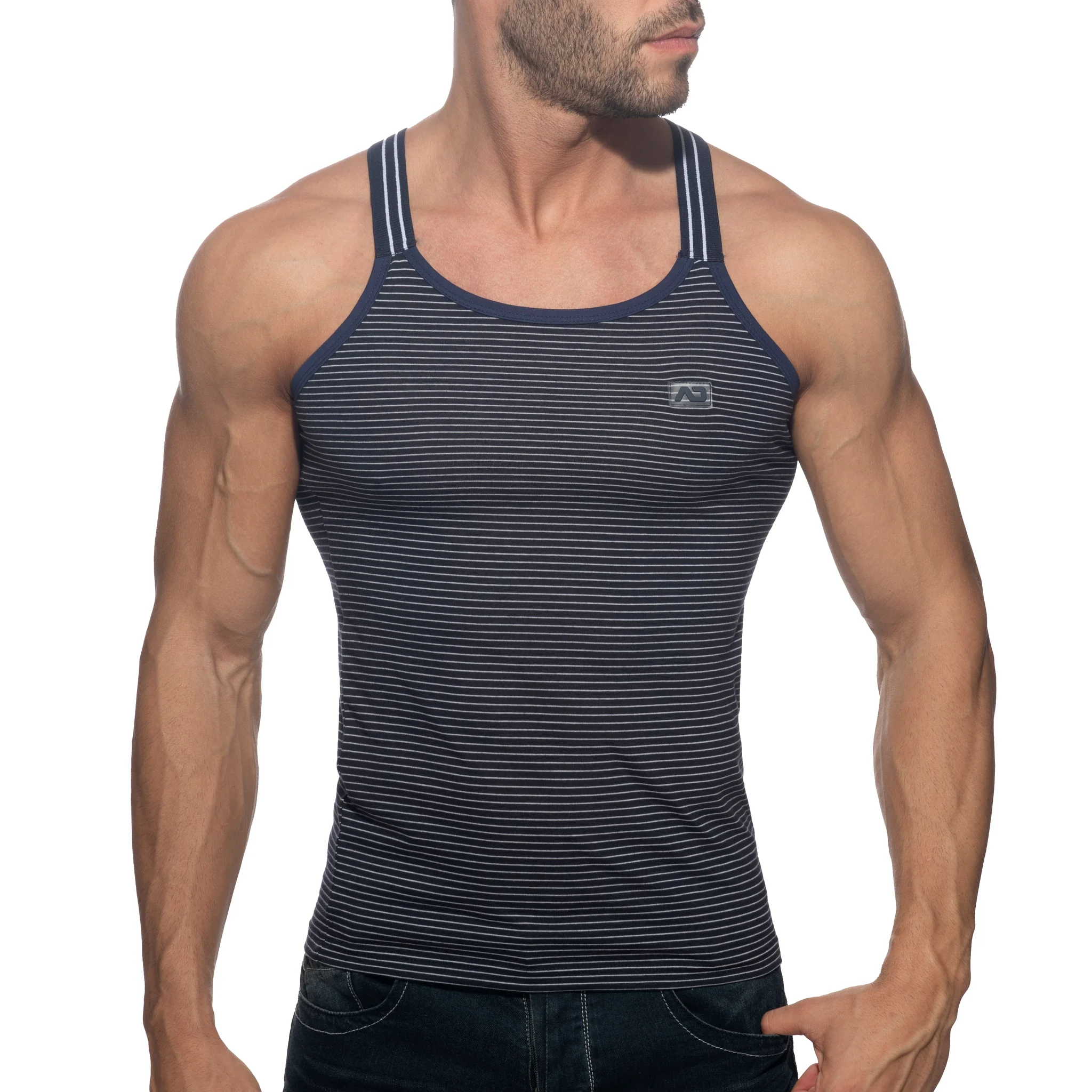 Addicted Sailor Mini Stripes Tanktop Navy AD1215 - Image 2
