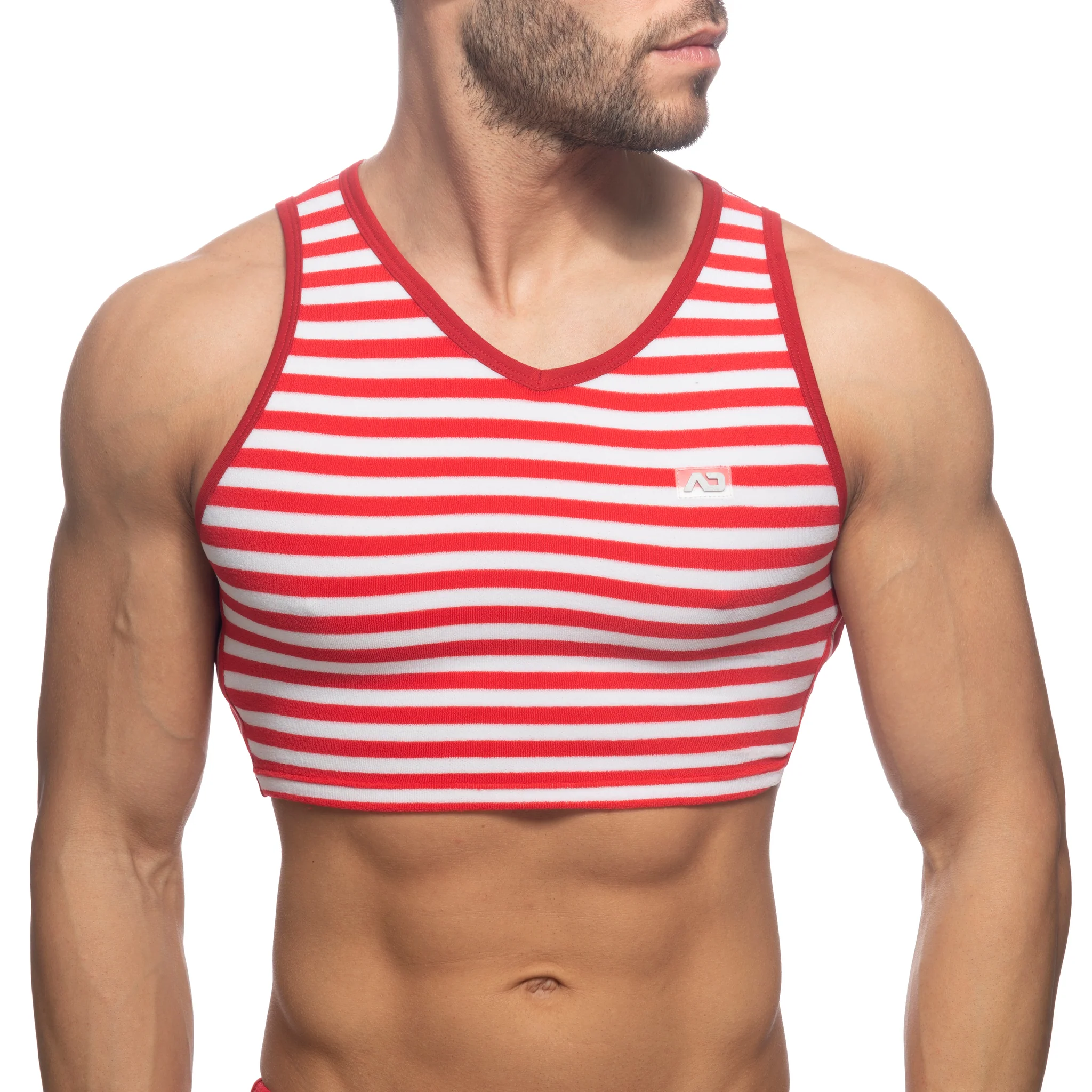 Addicted Sailor Velvet Crop Top Red AD944 - Image 2