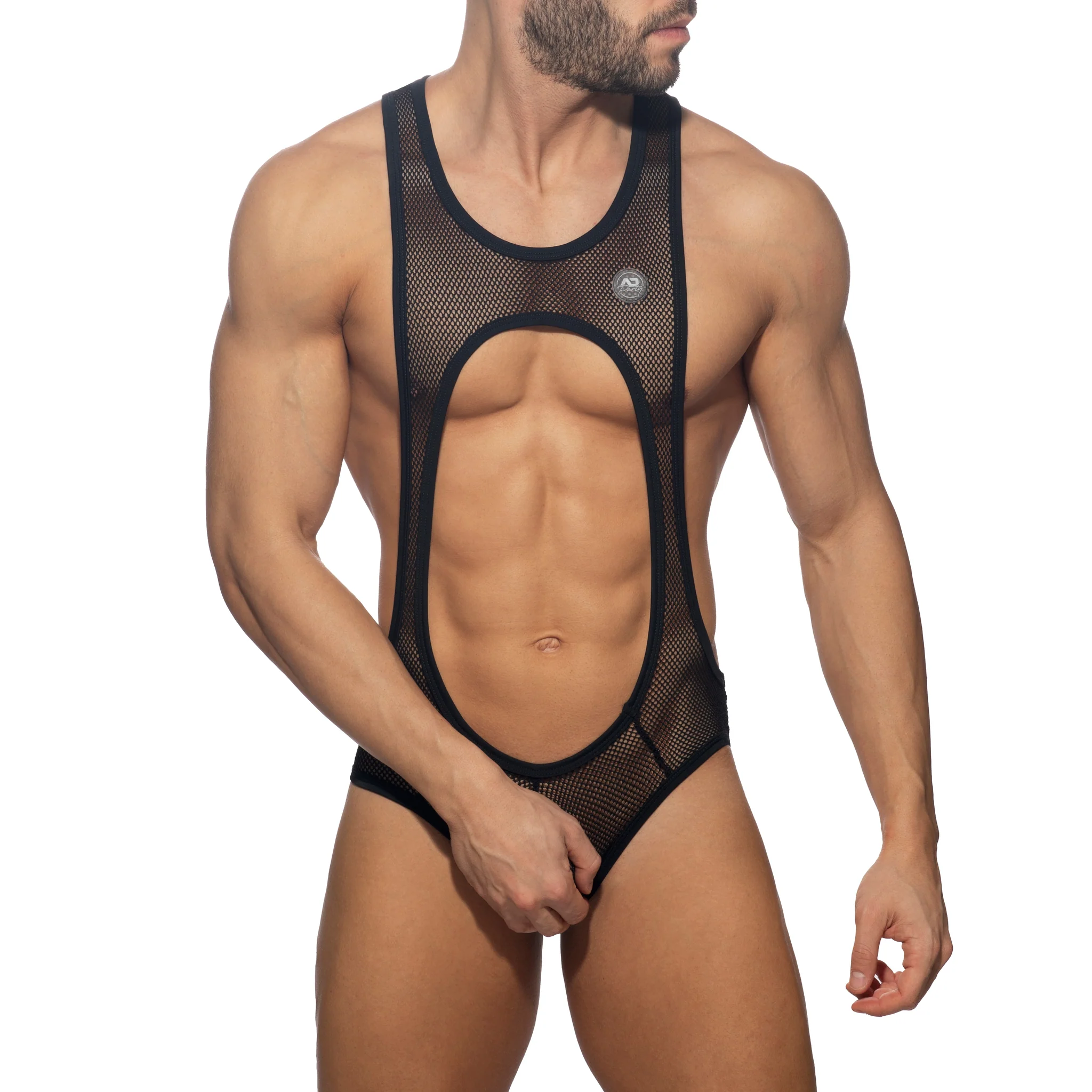 Addicted Sexy Mesh Singlet Black ADP03 - Image 2