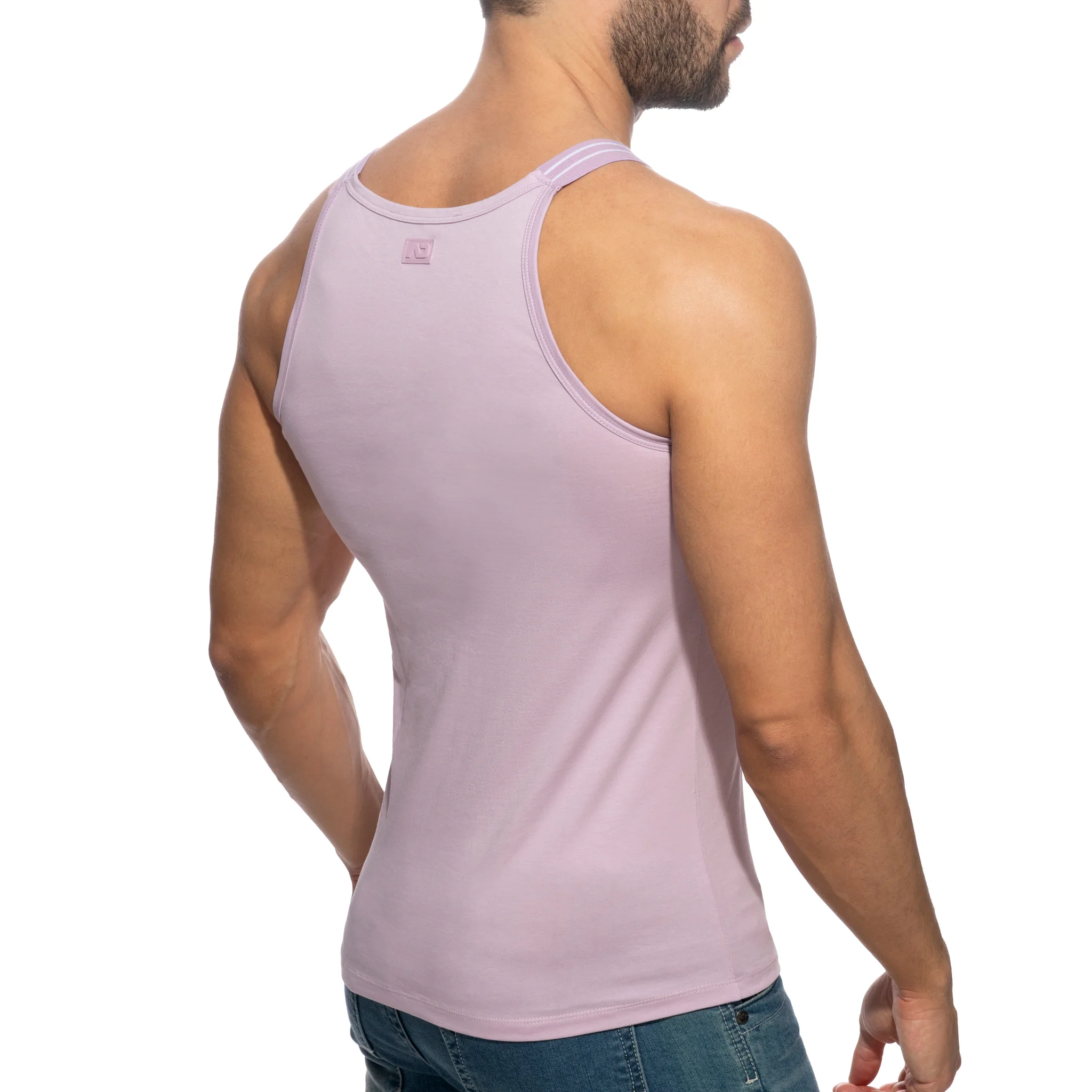 Addicted Sitges Slim Fit Tank Top Baby Pink AD1260 - Image 3