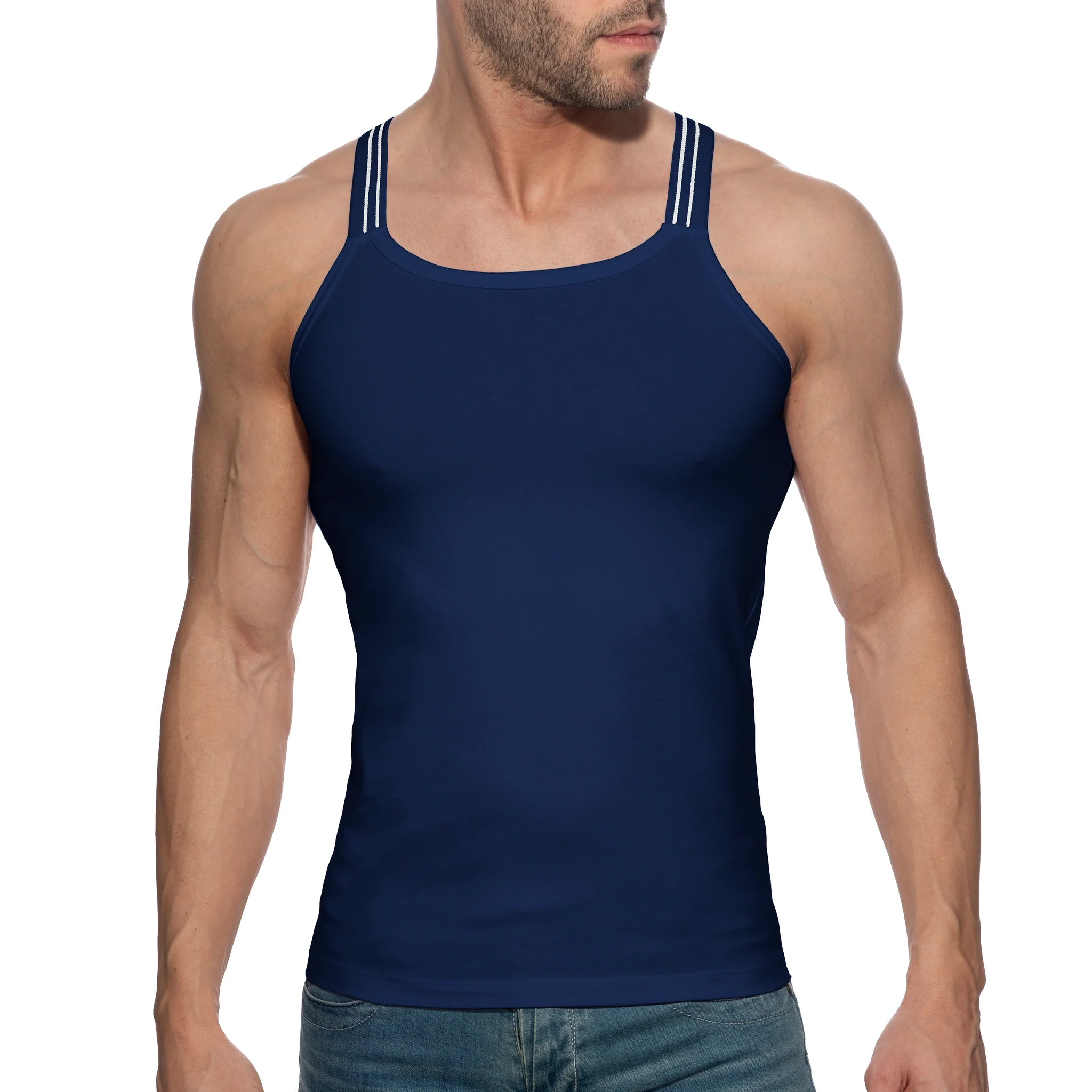Addicted Sitges Slim Fit Tank Top Navy AD1260 - Image 2